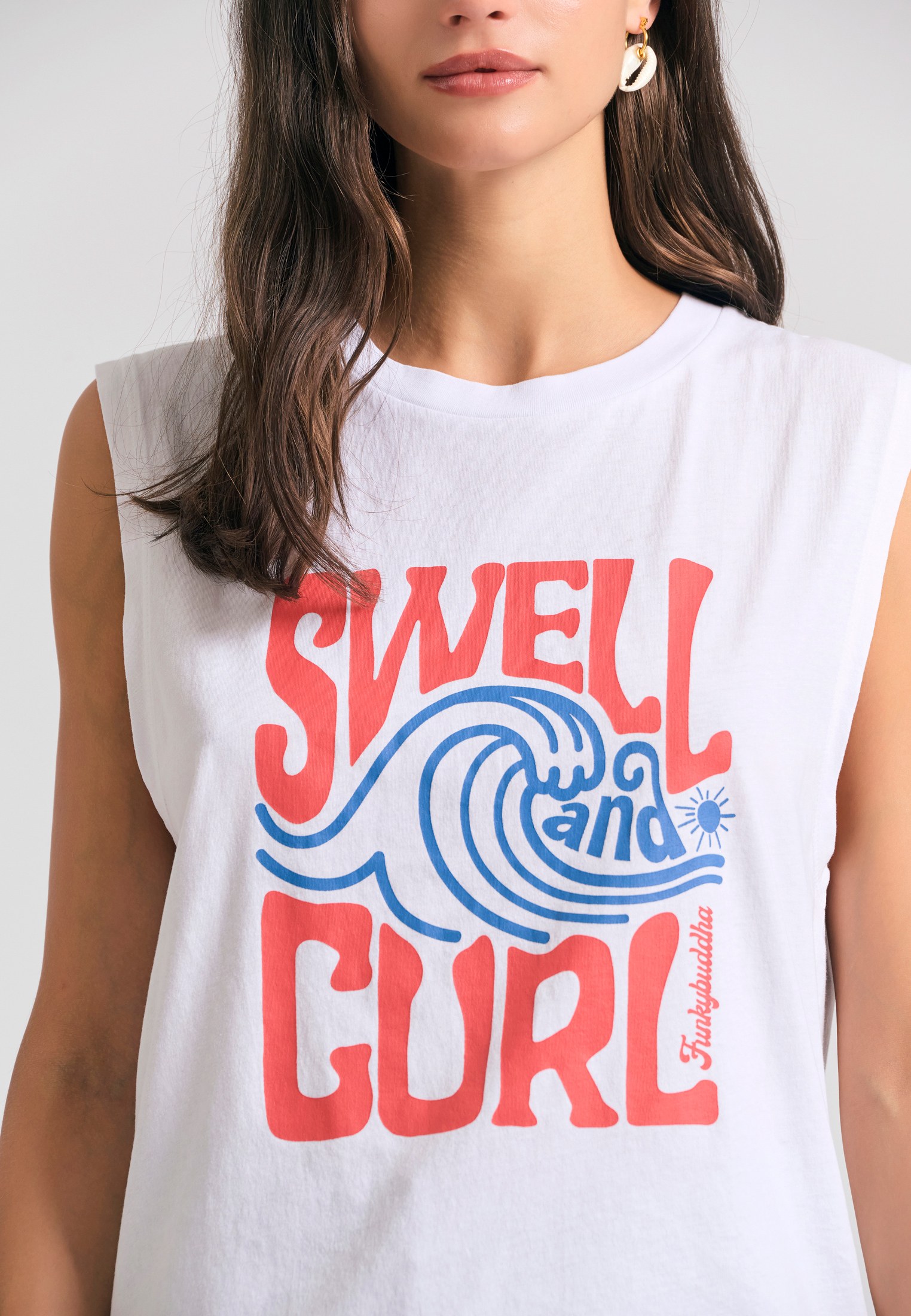 Women's Shirts Funky Buddha White