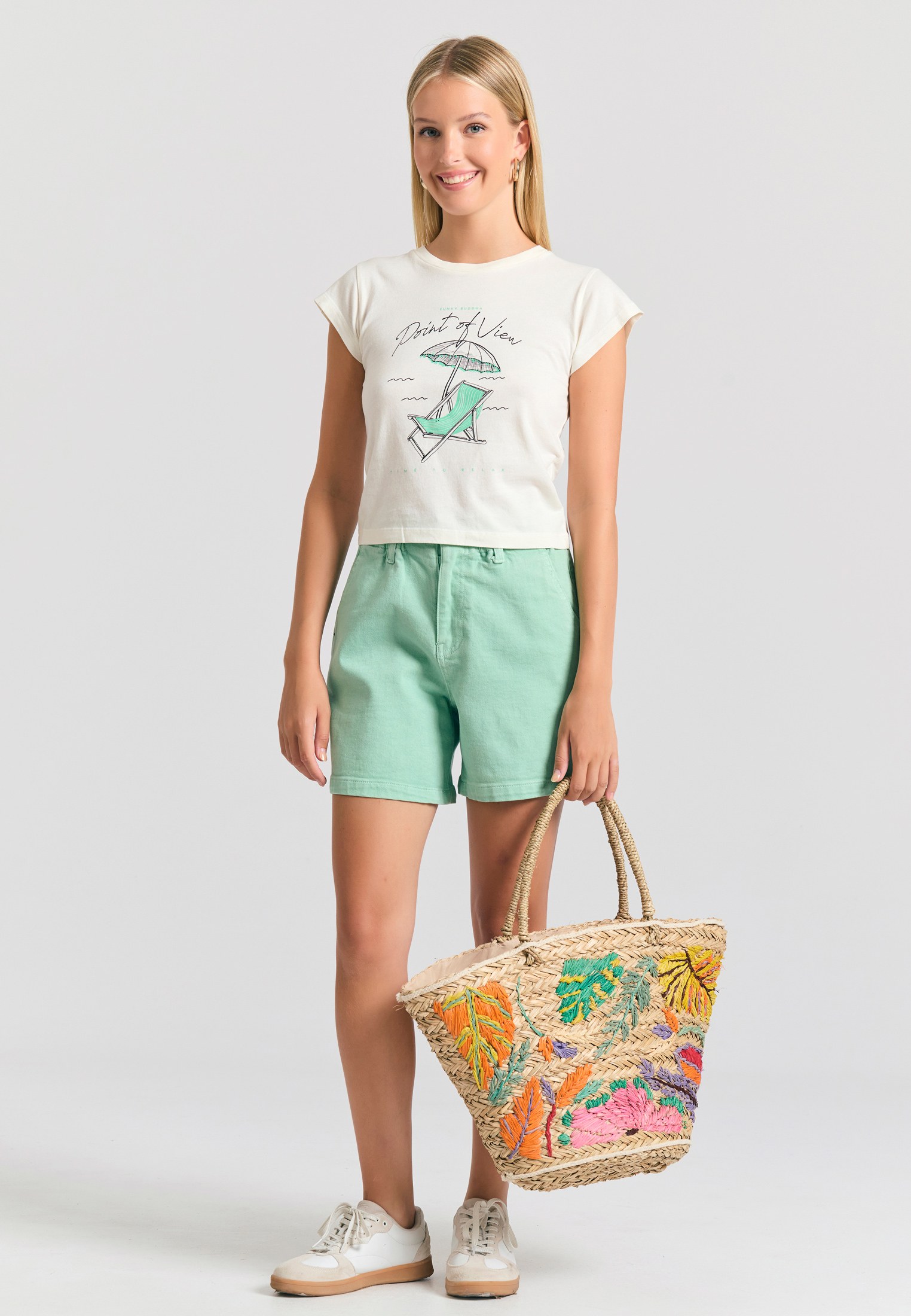 Women's Shirts Funky Buddha White