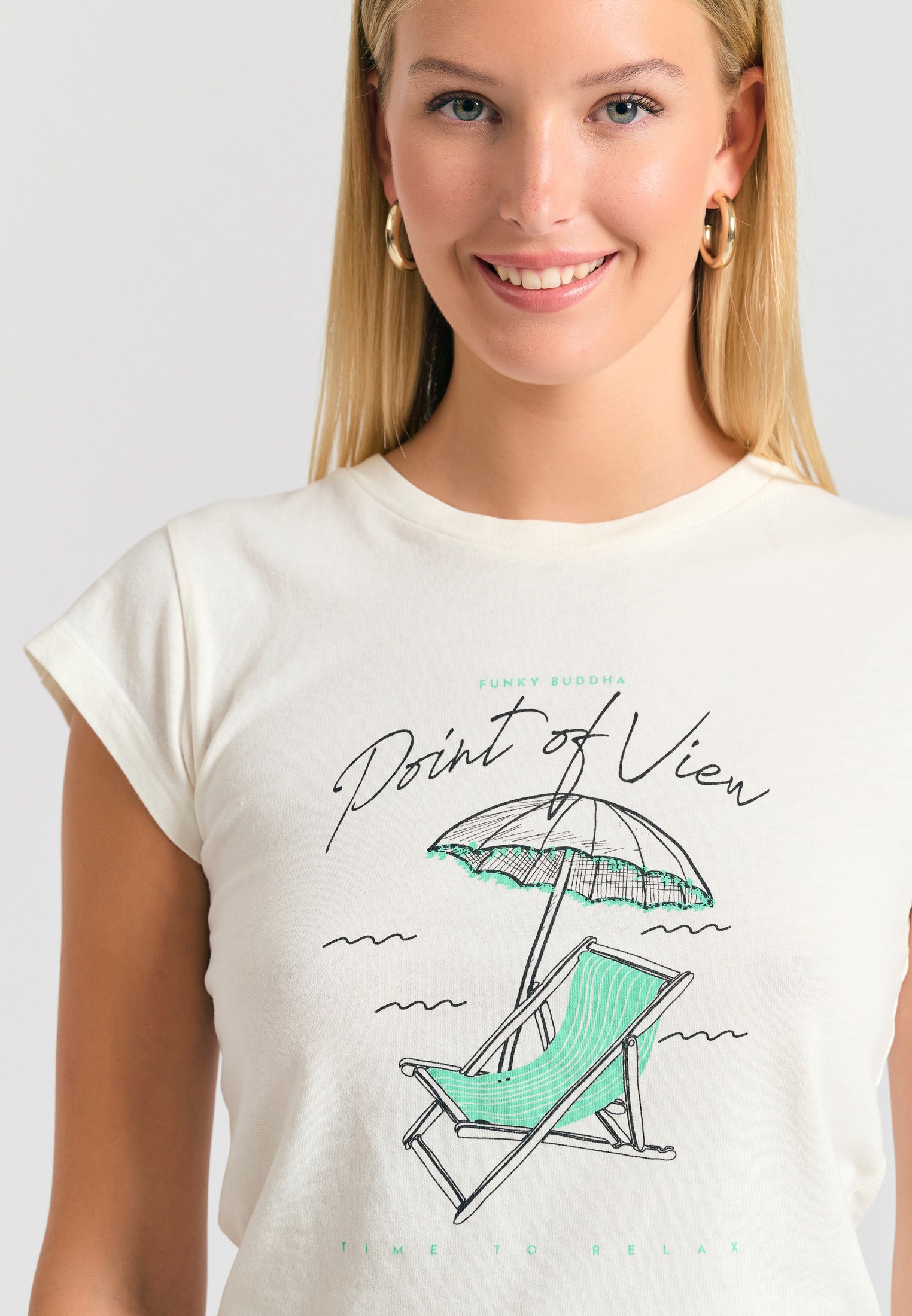 Women's Shirts Funky Buddha White