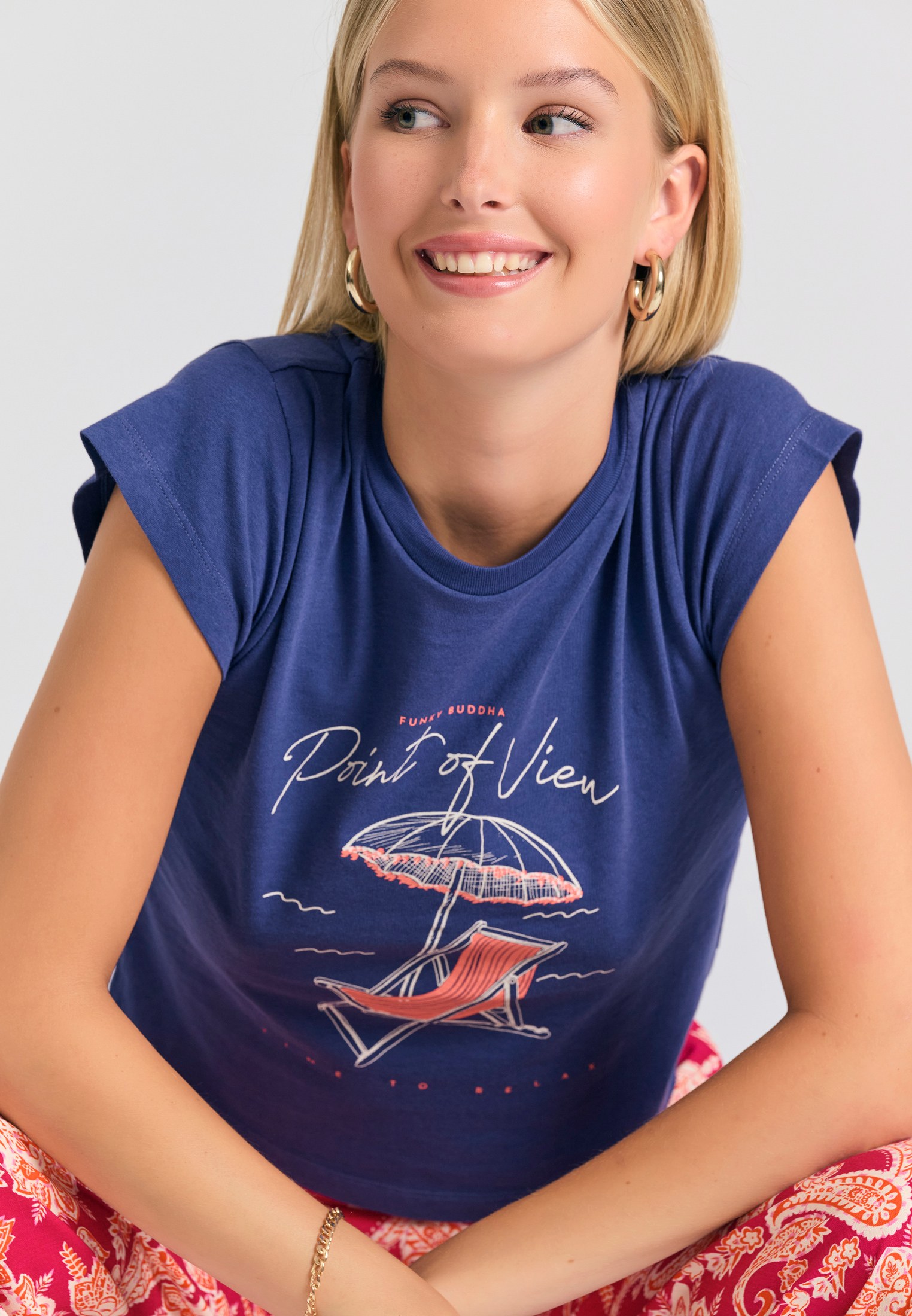 Women's Shirts Funky Buddha Blue