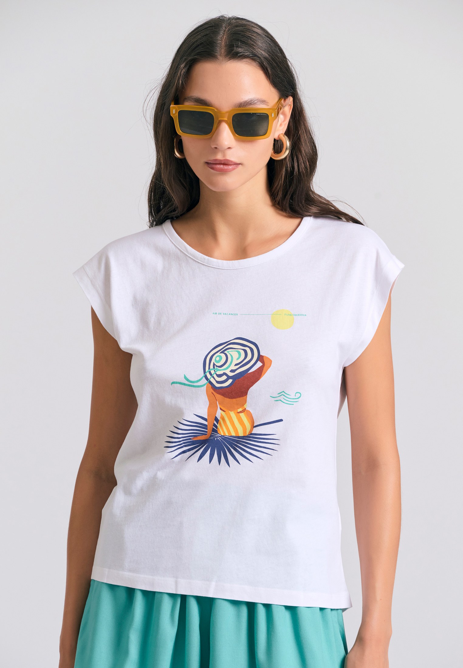 Women's T-Shirts Funky Buddha White