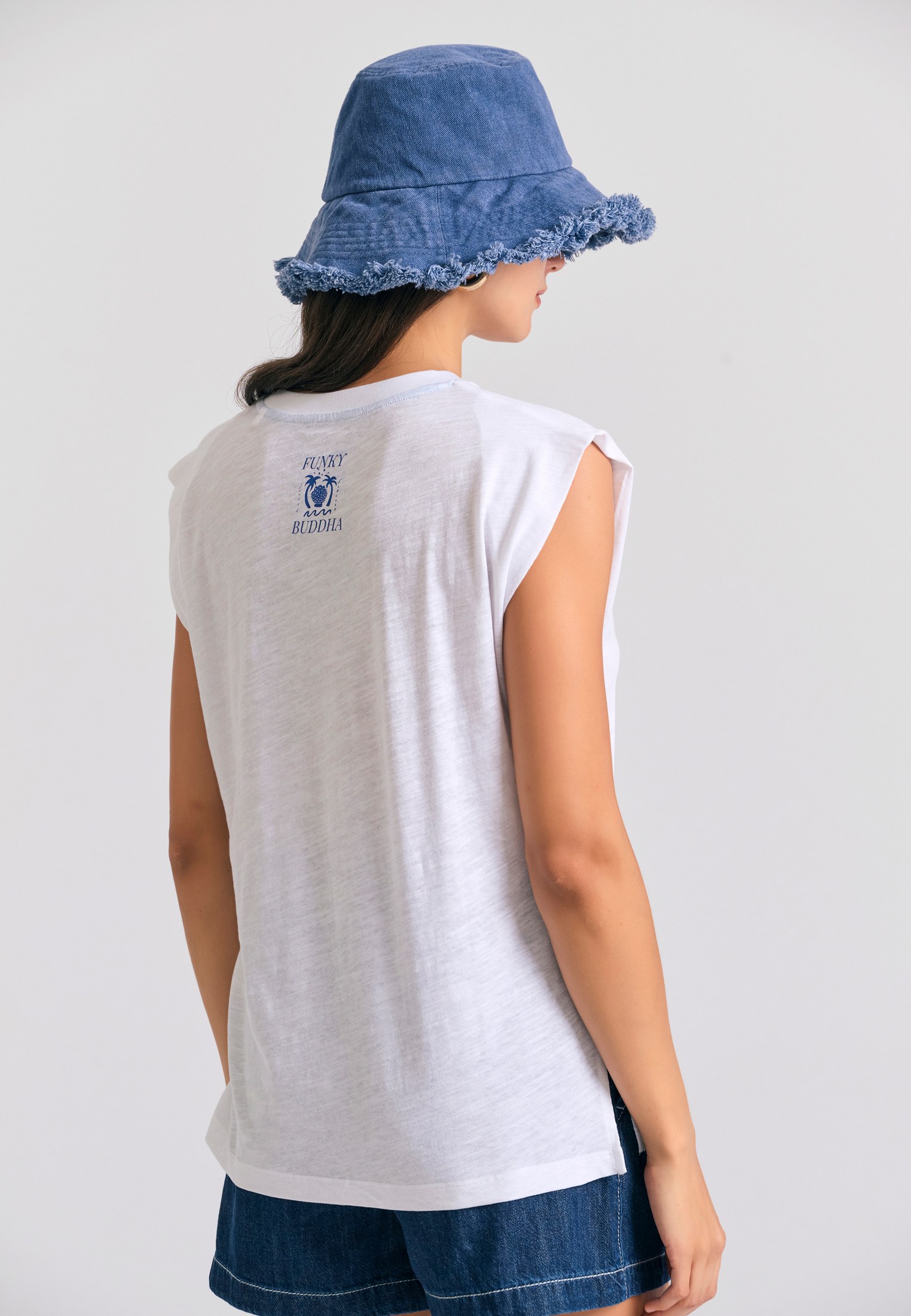 Women's Shirts Funky Buddha White