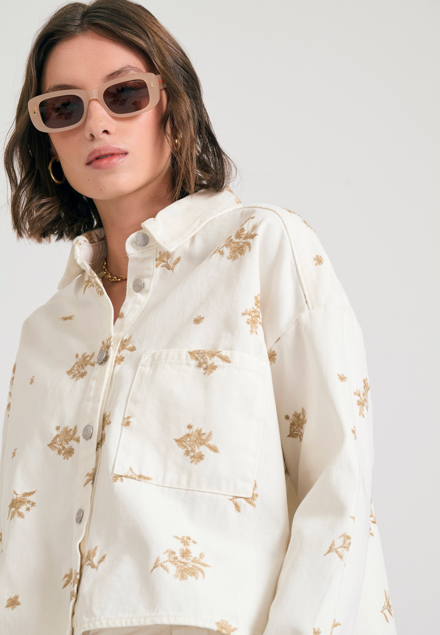 Women's Jackets Funky Buddha White