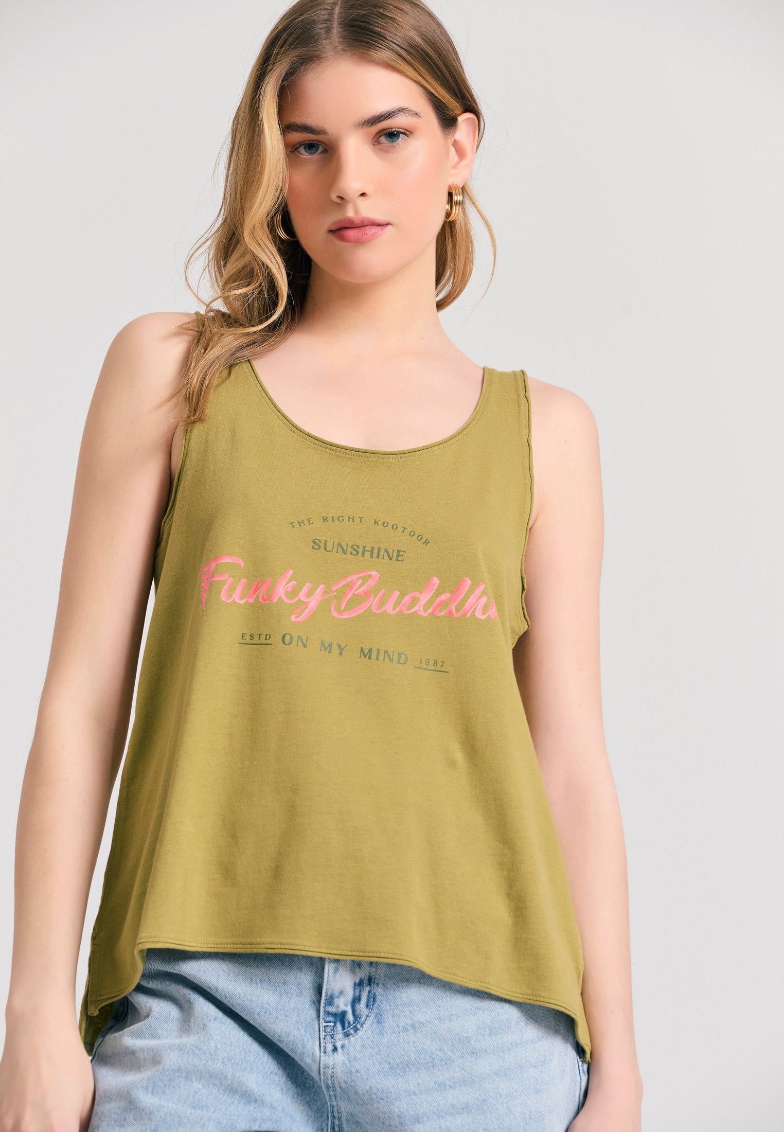Women's Shirts Funky Buddha Green