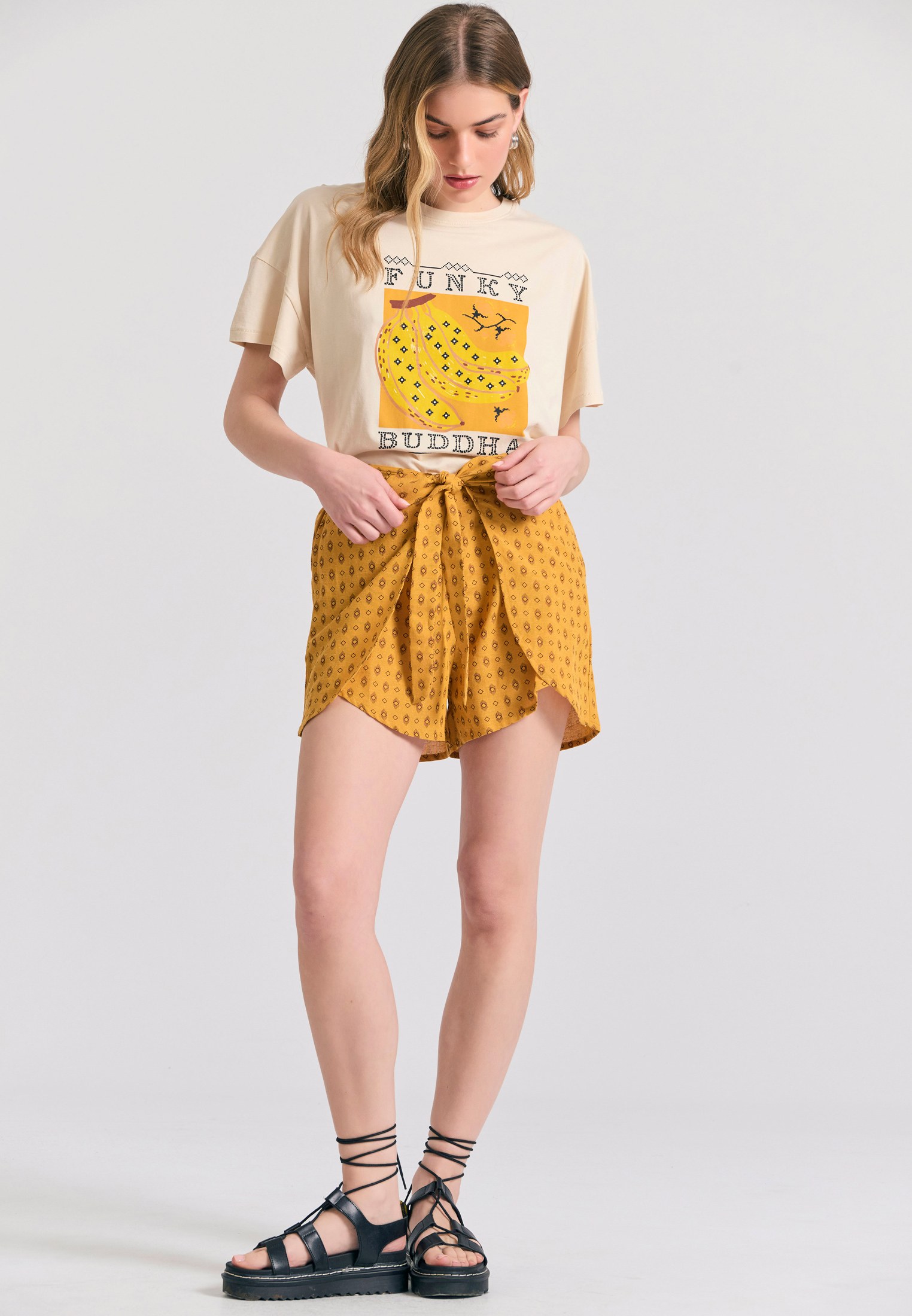 Loose fit t-shirt από οργανικό βαμβάκι με τύπωμα φωτογραφία