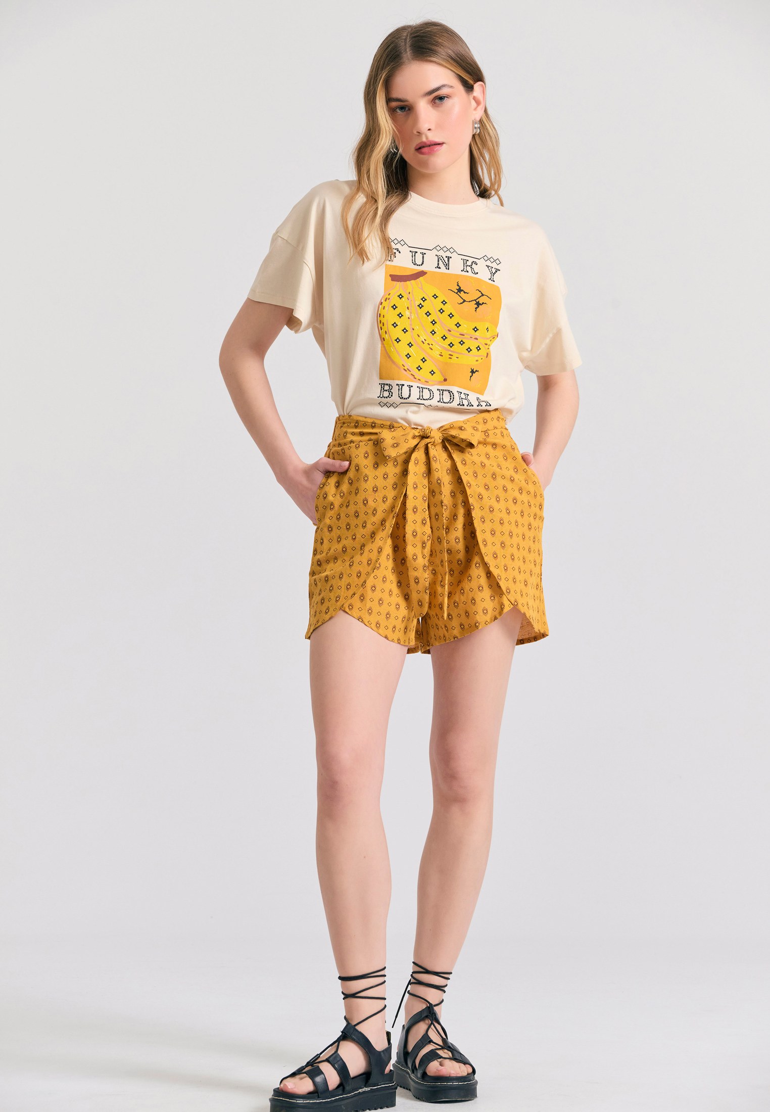 Loose fit t-shirt από οργανικό βαμβάκι με τύπωμα φωτογραφία