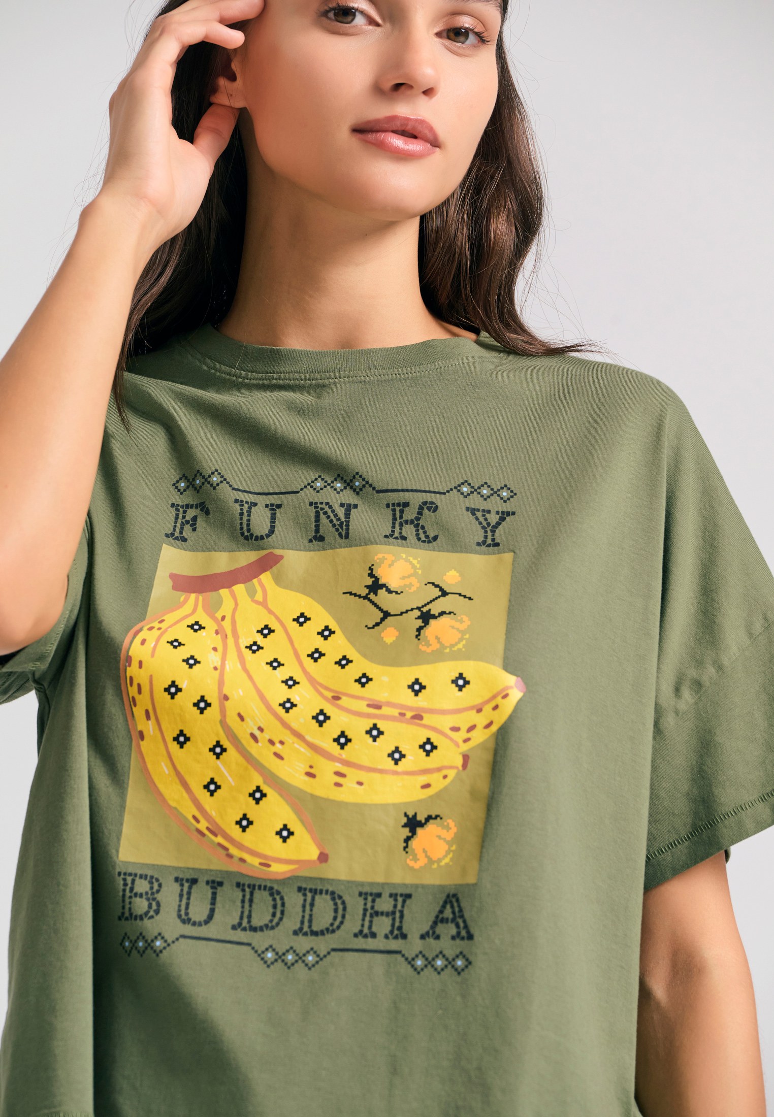 Women's Shirts Funky Buddha Green