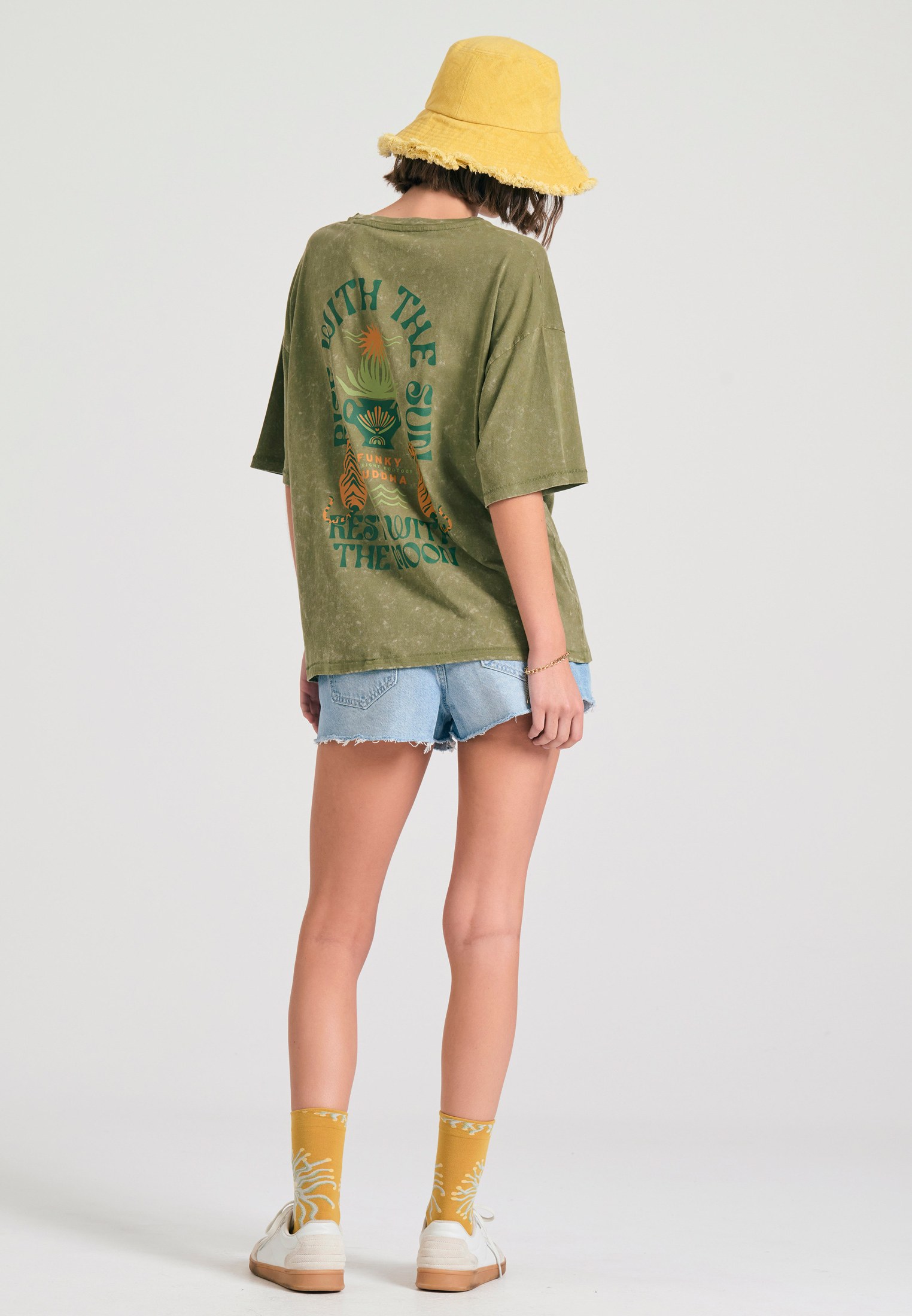 Women's T-Shirts Funky Buddha Khaki