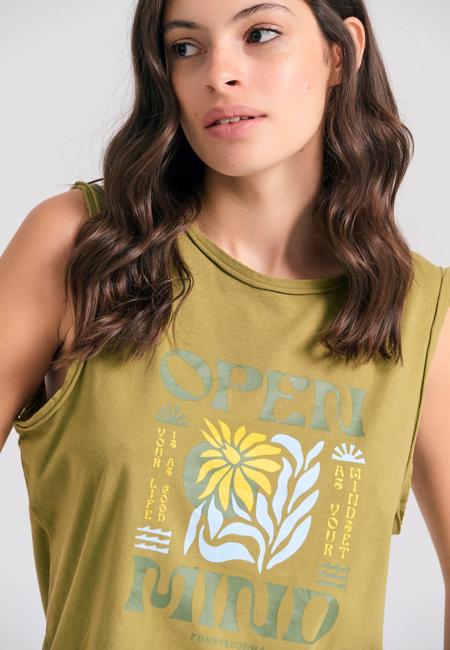 Women's Shirts Funky Buddha Green