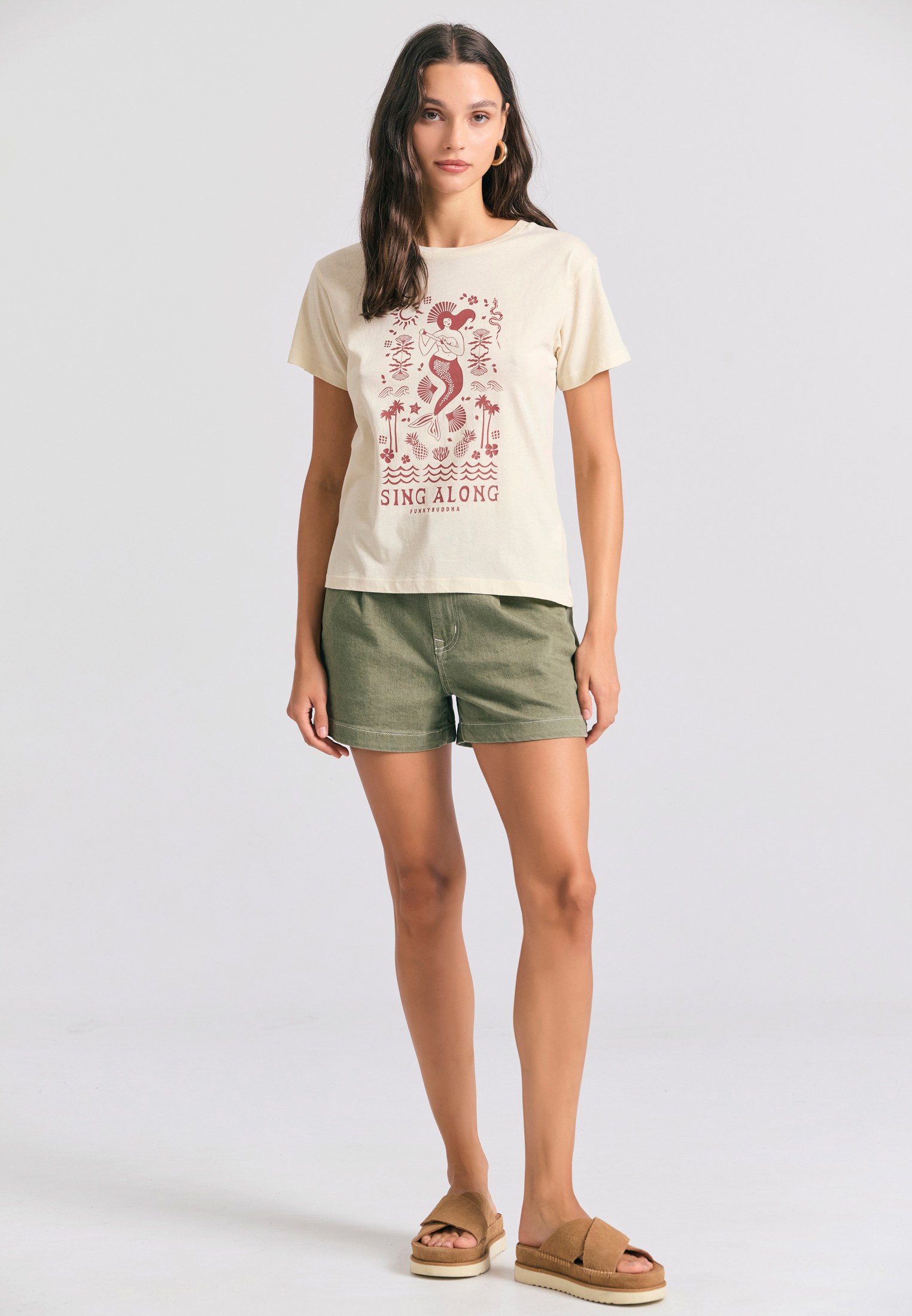 Women's T-Shirts Funky Buddha White