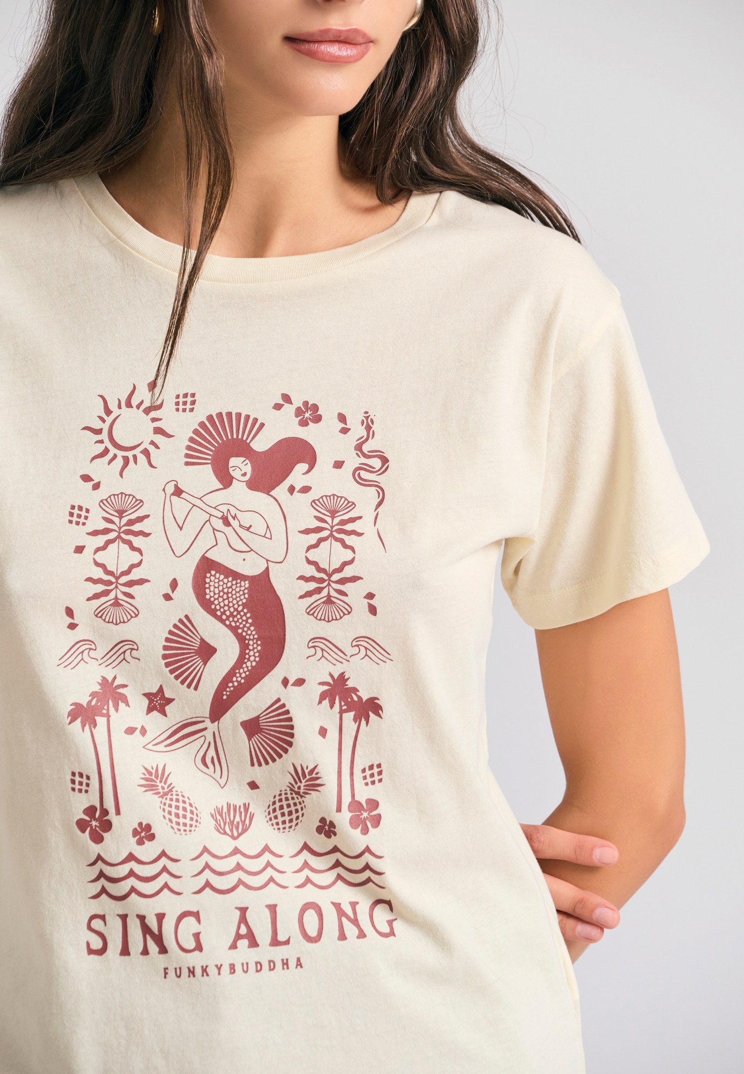 Women's T-Shirts Funky Buddha White