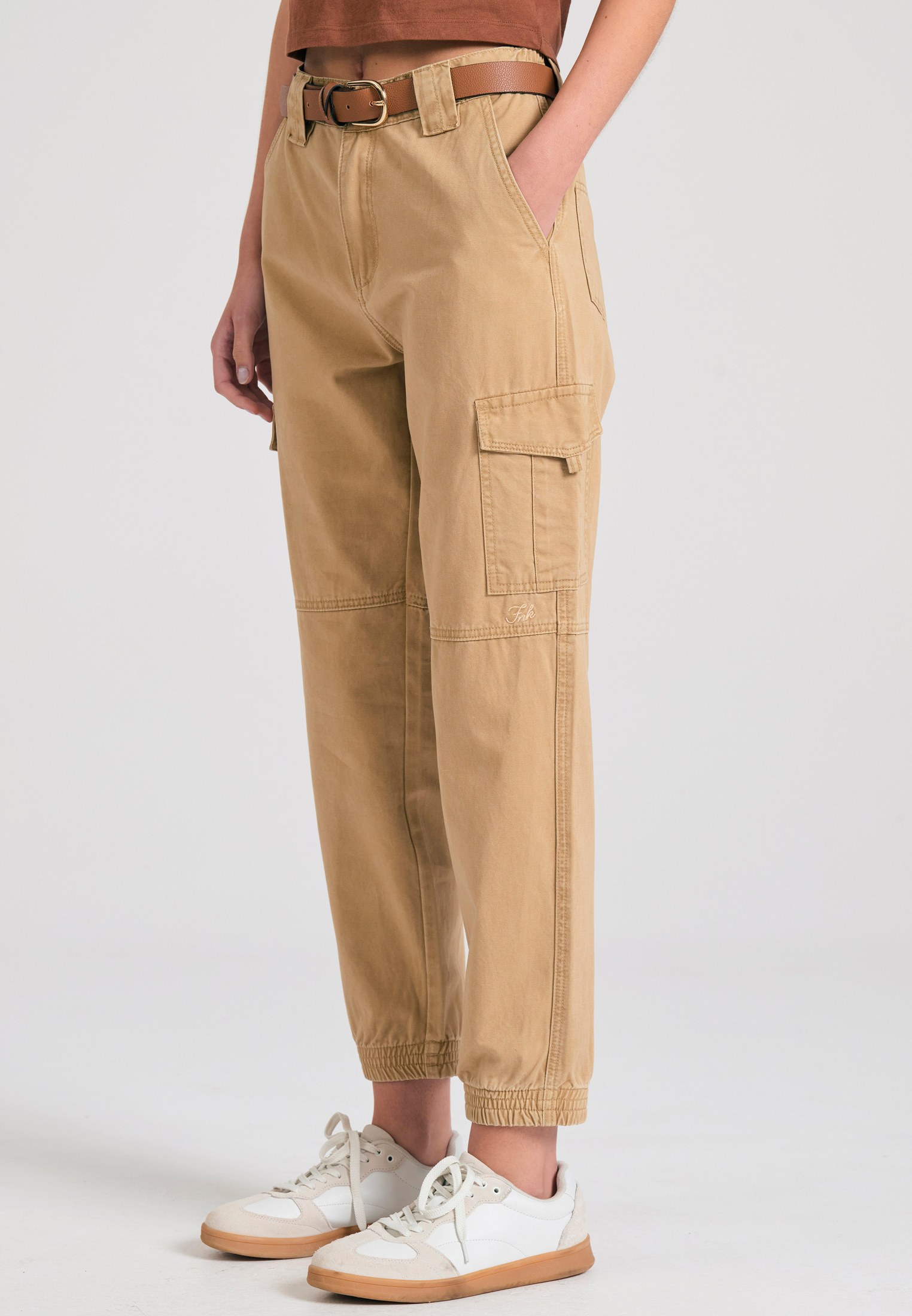 Women's Cargo Pants Funky Buddha Beige
