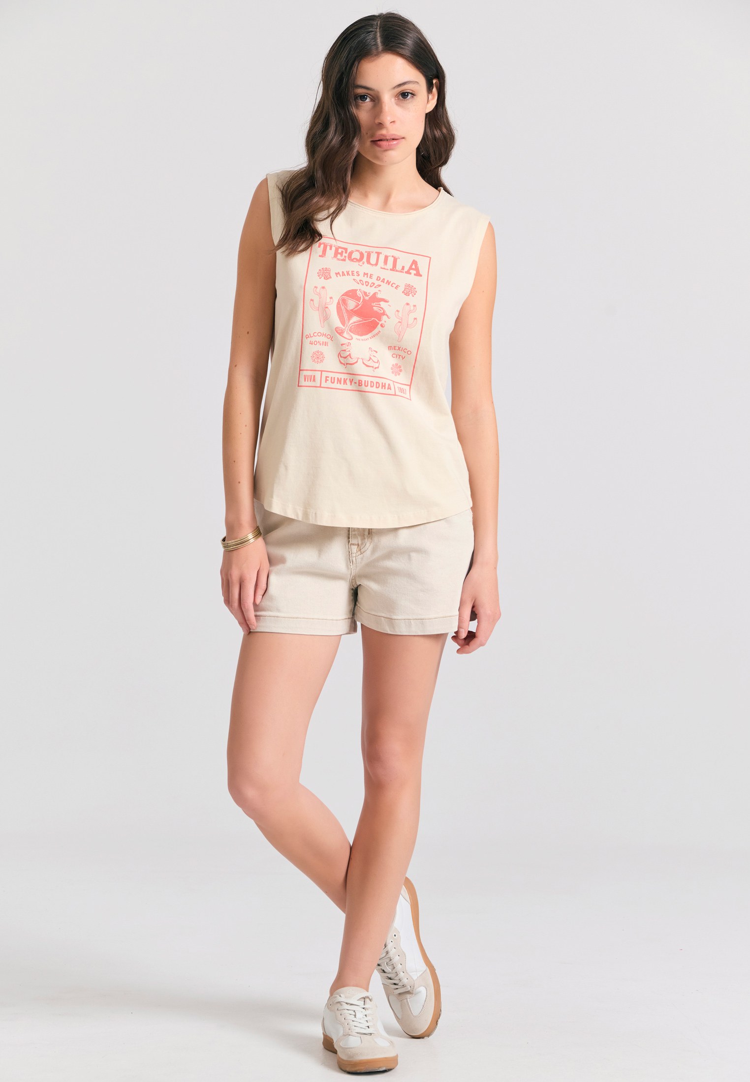 Women's T-Shirts Funky Buddha White
