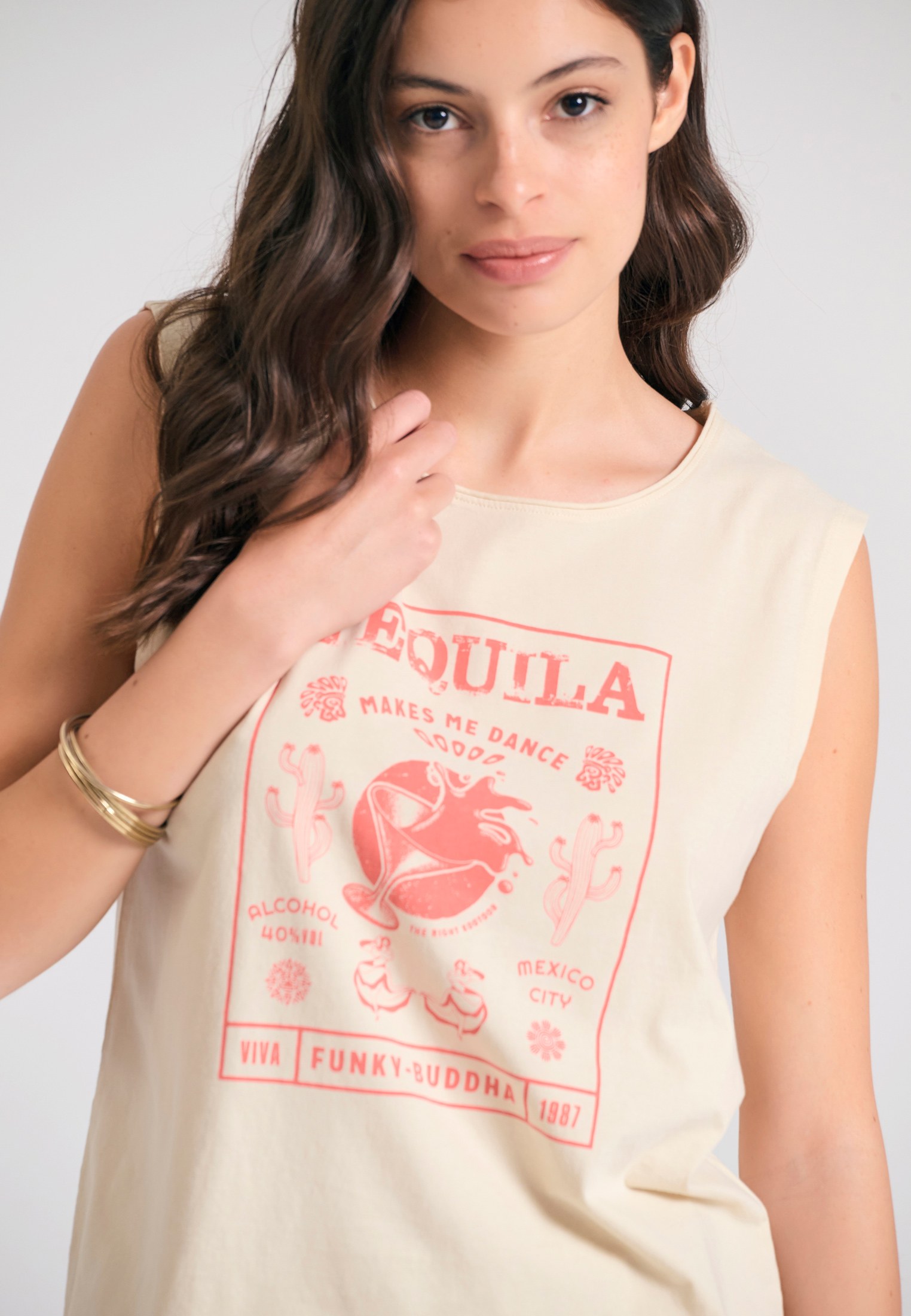 Women's T-Shirts Funky Buddha White