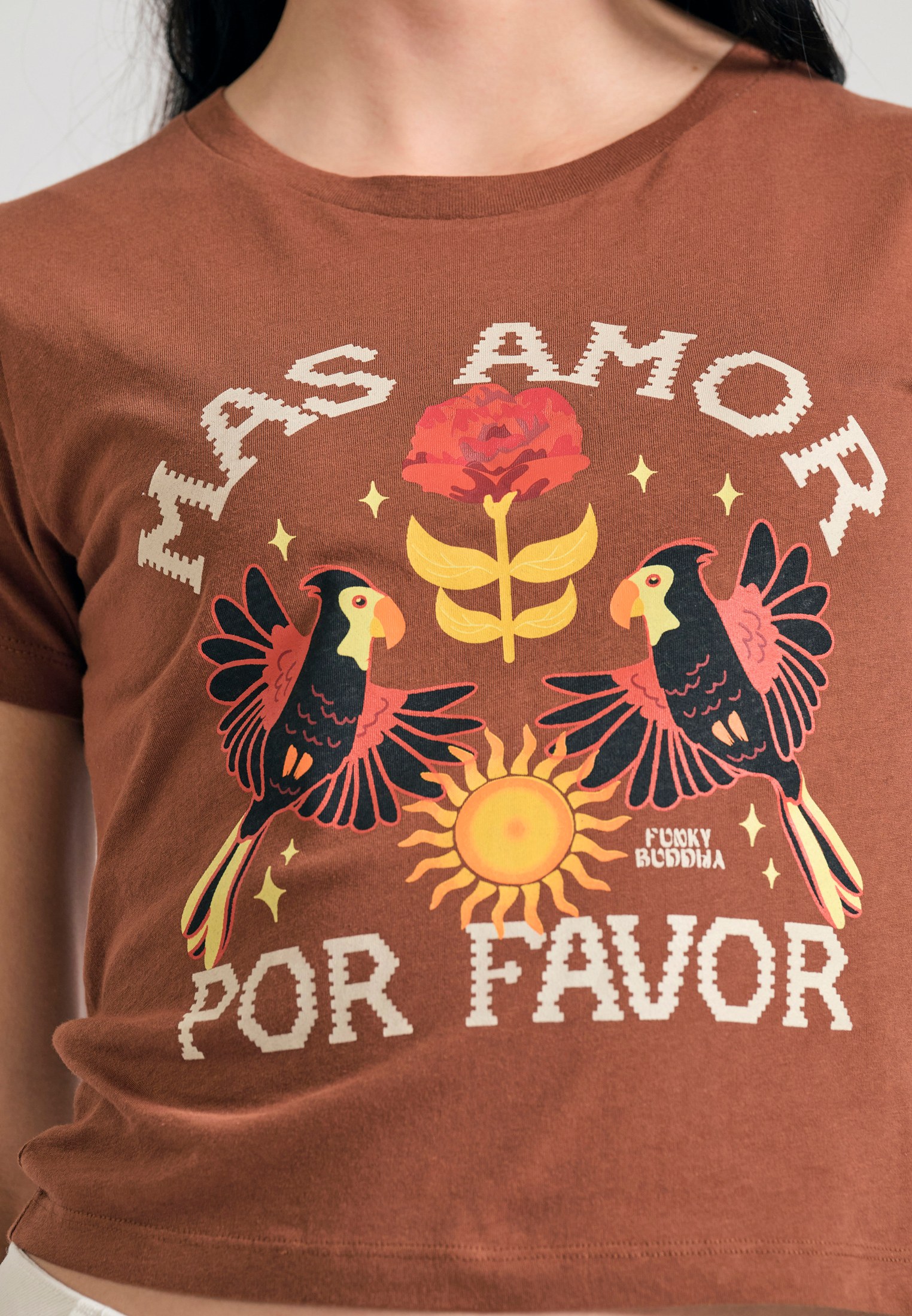 Women's Shirts Funky Buddha Brown