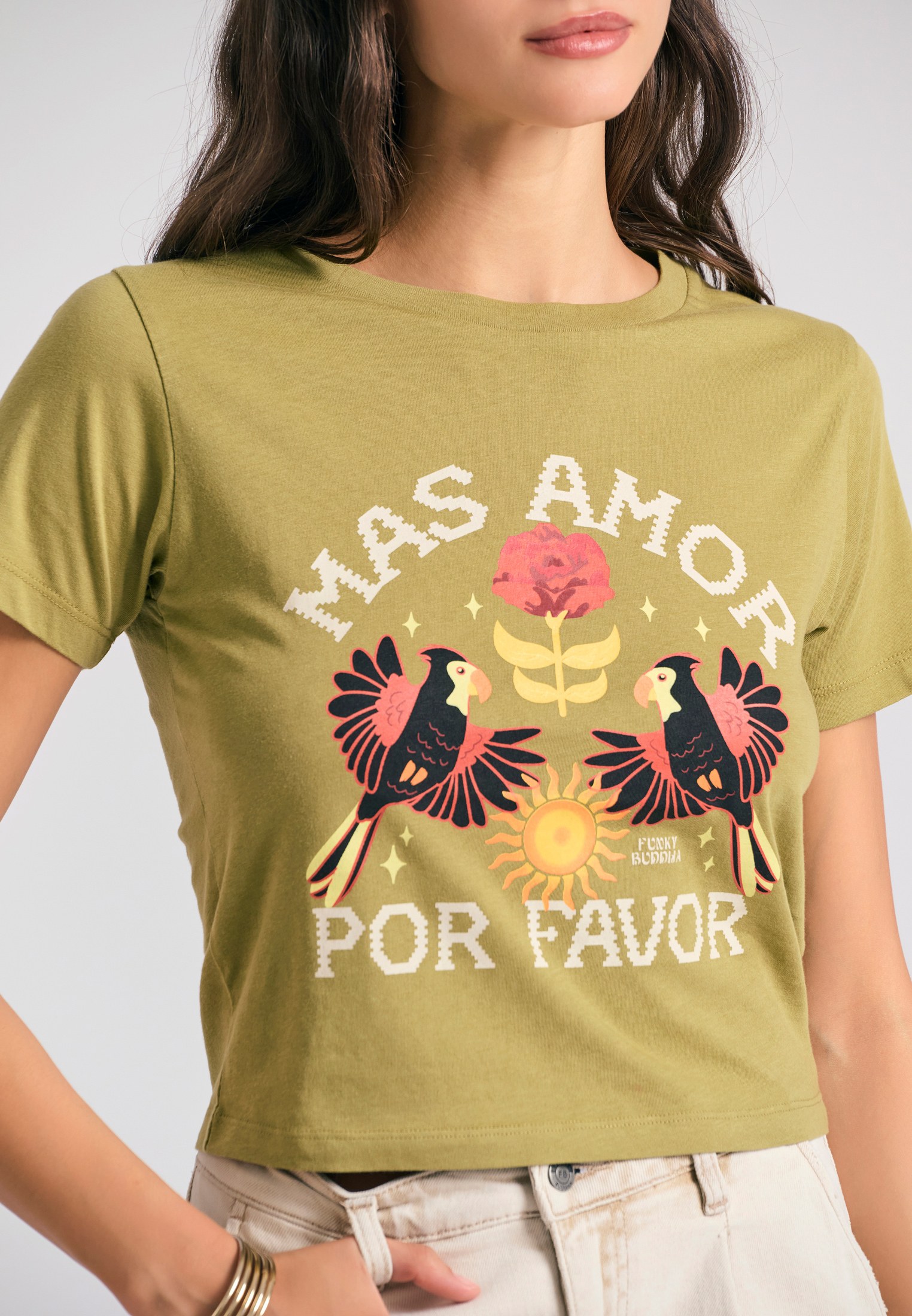 Women's Shirts Funky Buddha Green