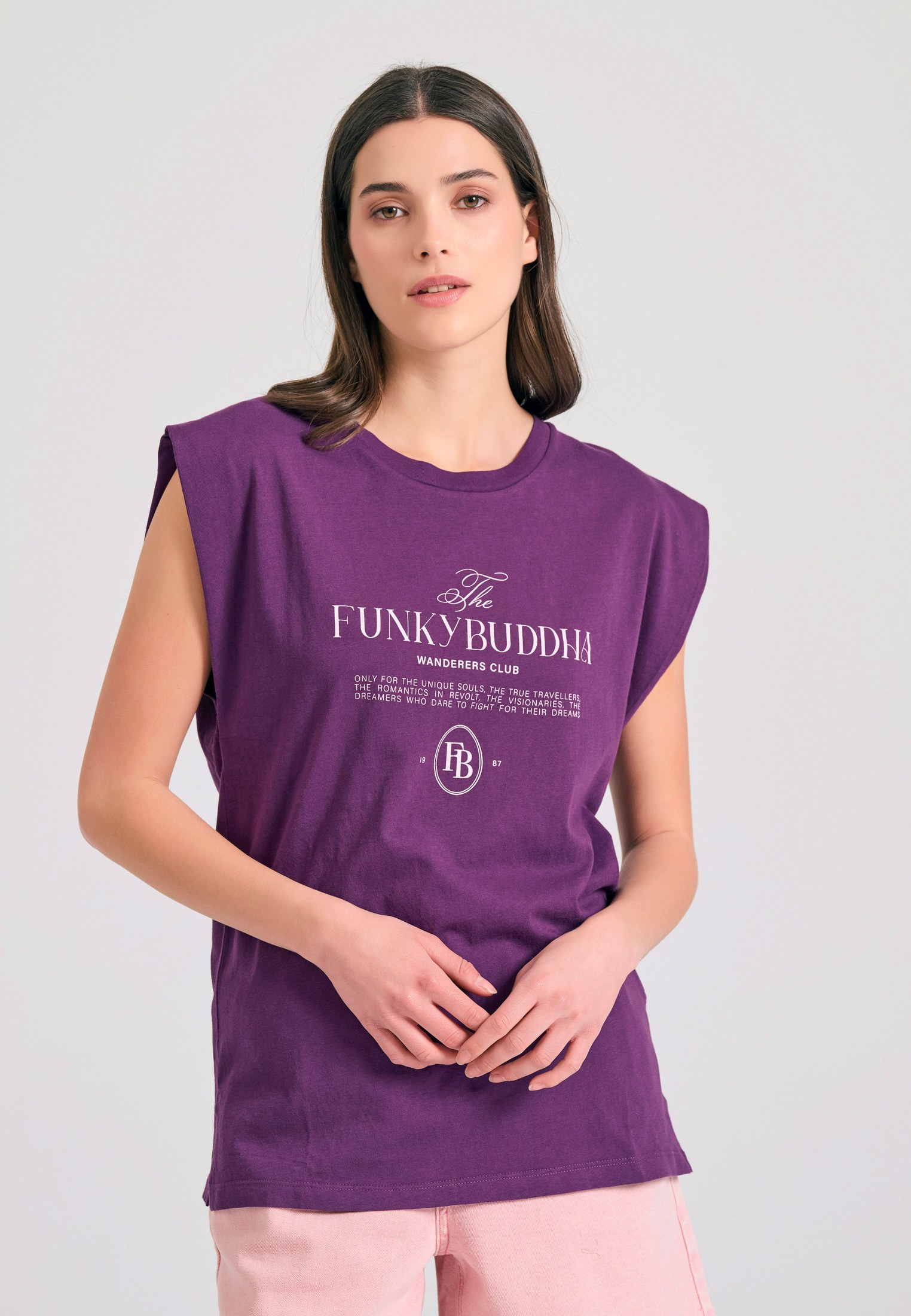 Women's T-Shirts Funky Buddha Purple