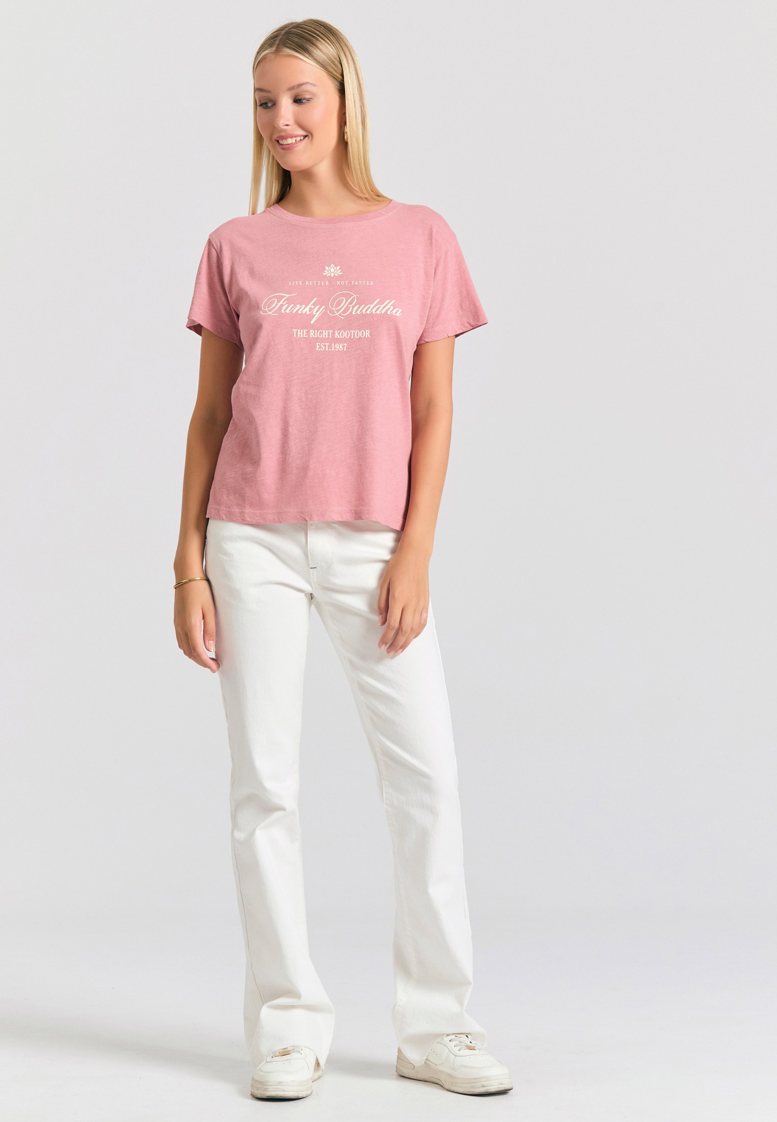Women's T-Shirts Funky Buddha Pink
