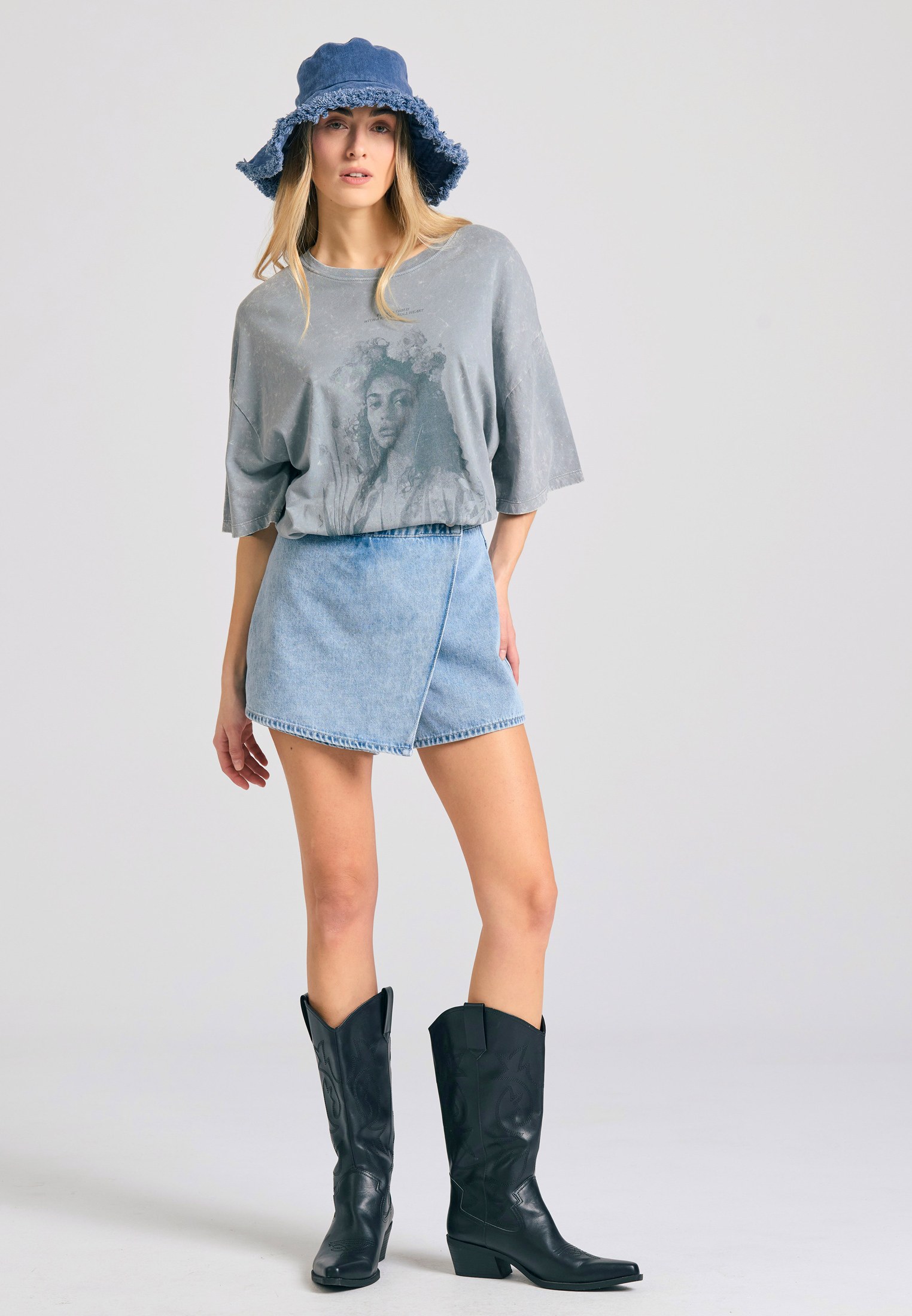 Women's T-Shirts Funky Buddha Gray