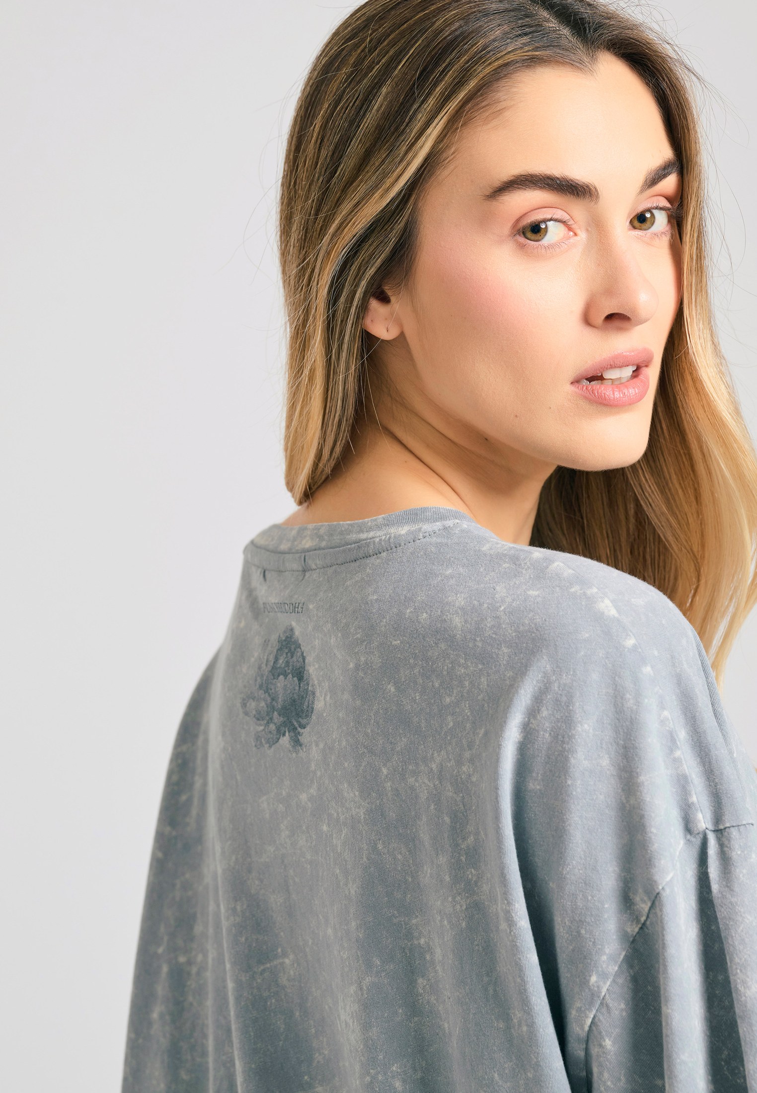 Women's T-Shirts Funky Buddha Gray