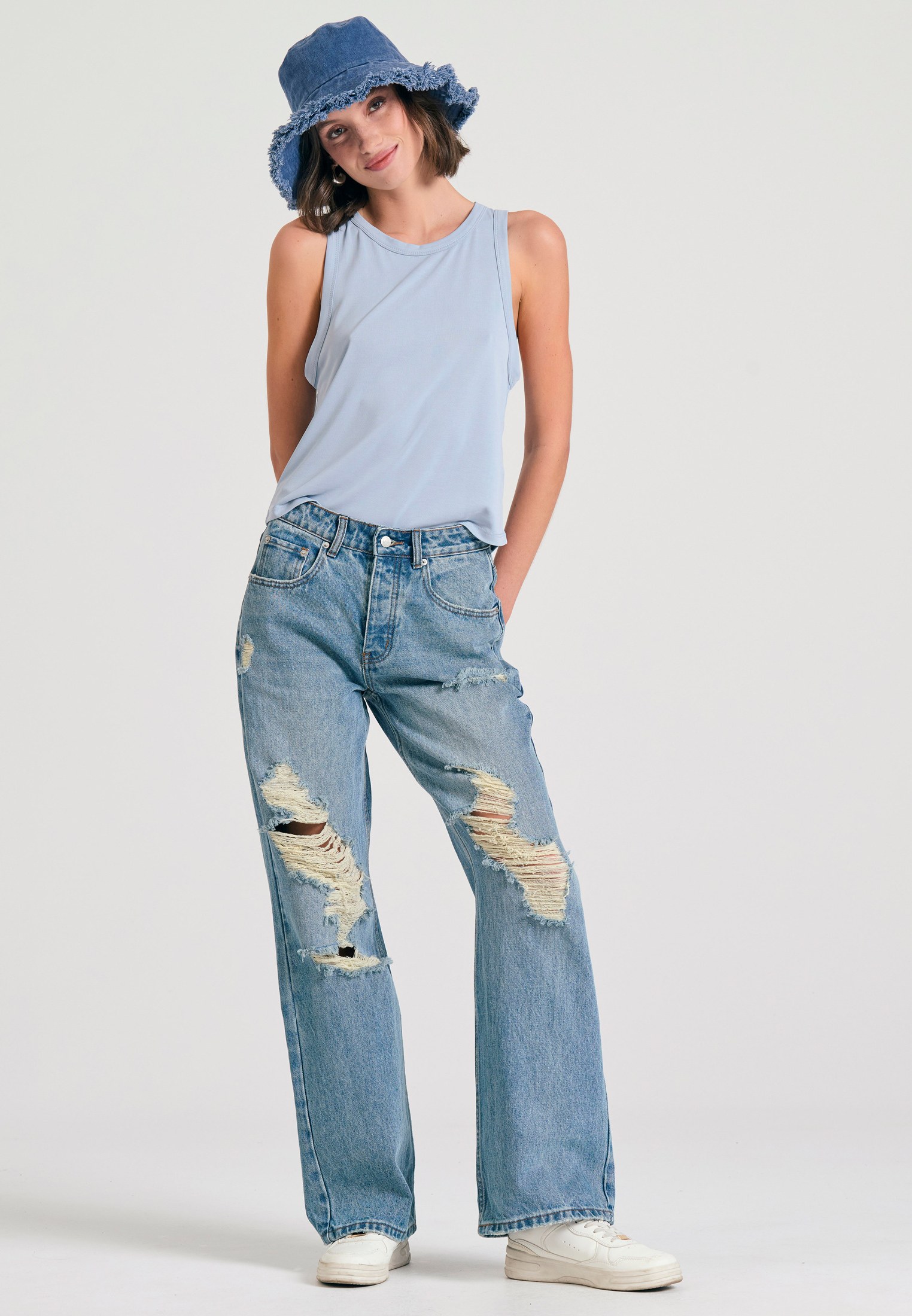 Γυναικείο μονόχρωμο tank top με μοντάλ φωτογραφία