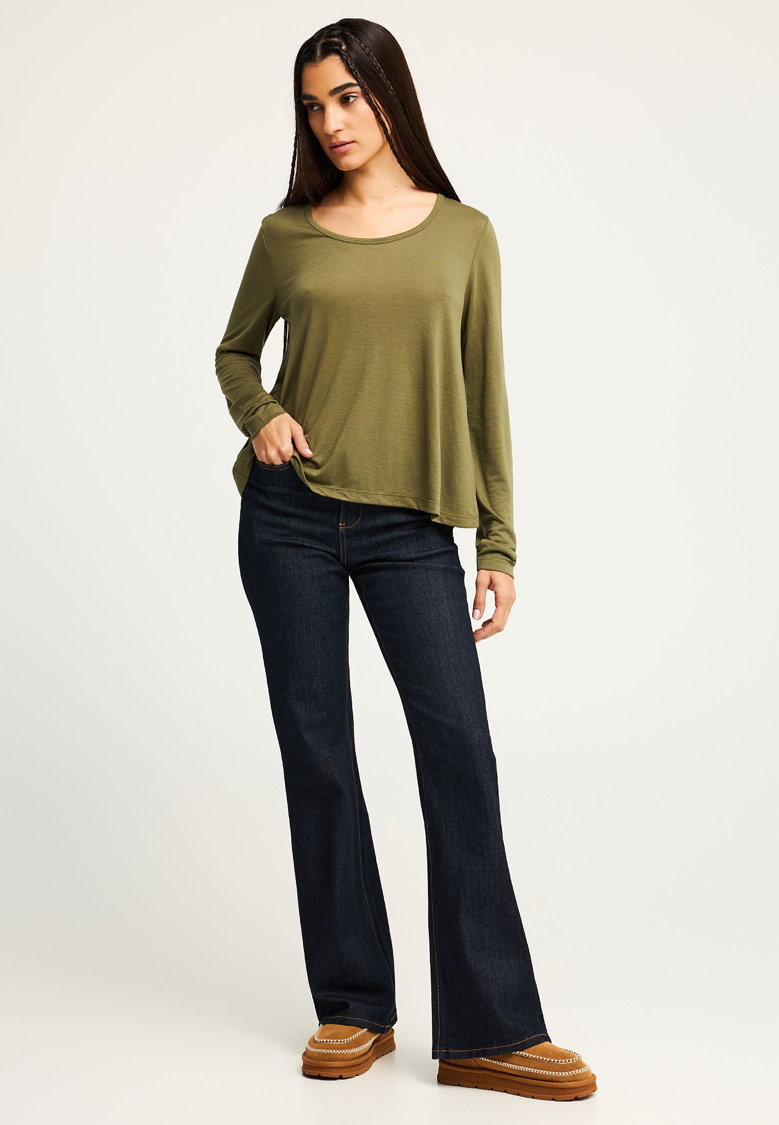 Women's Blouses Funky Buddha Green