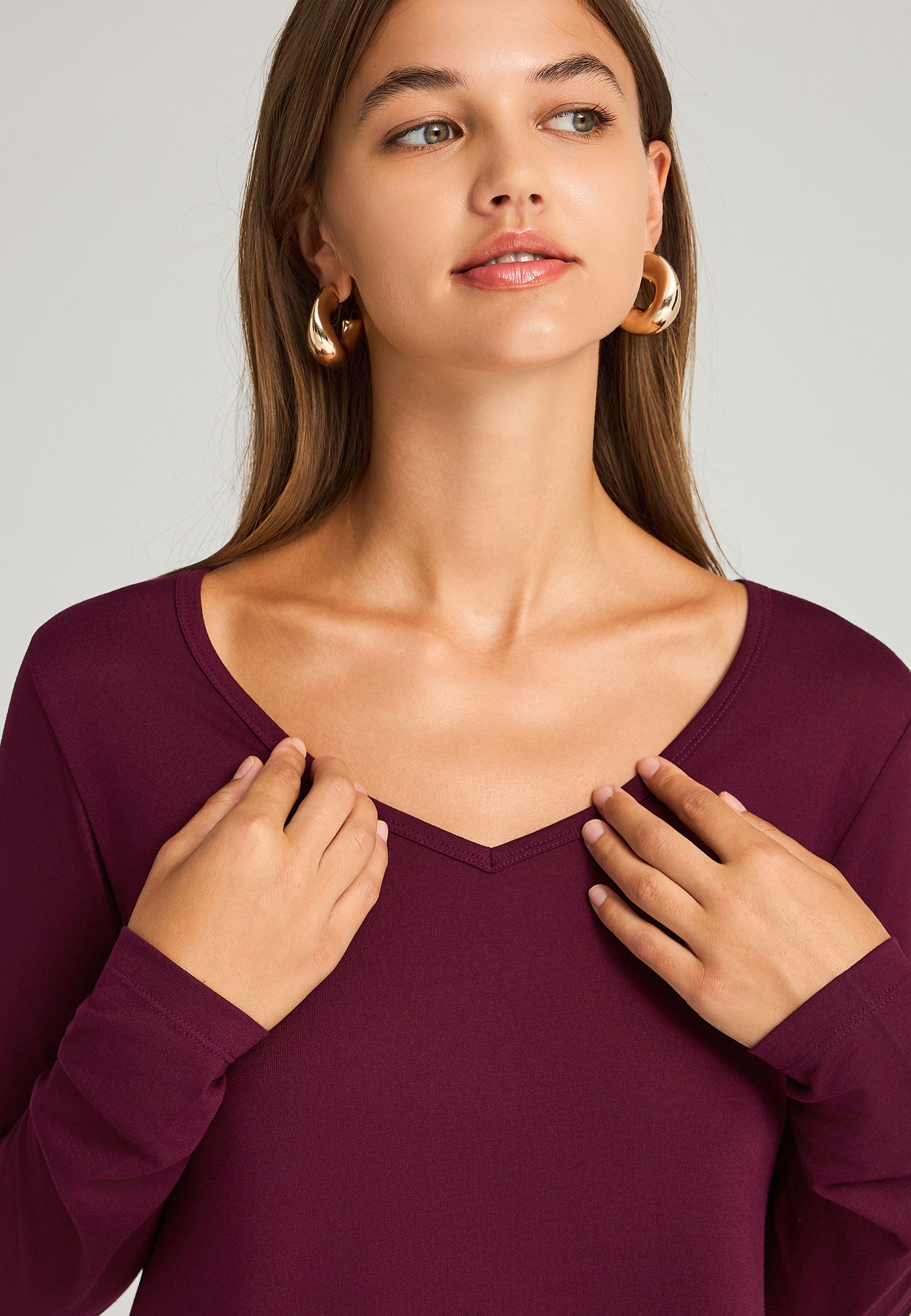 Women's Blouses Funky Buddha Bordeaux