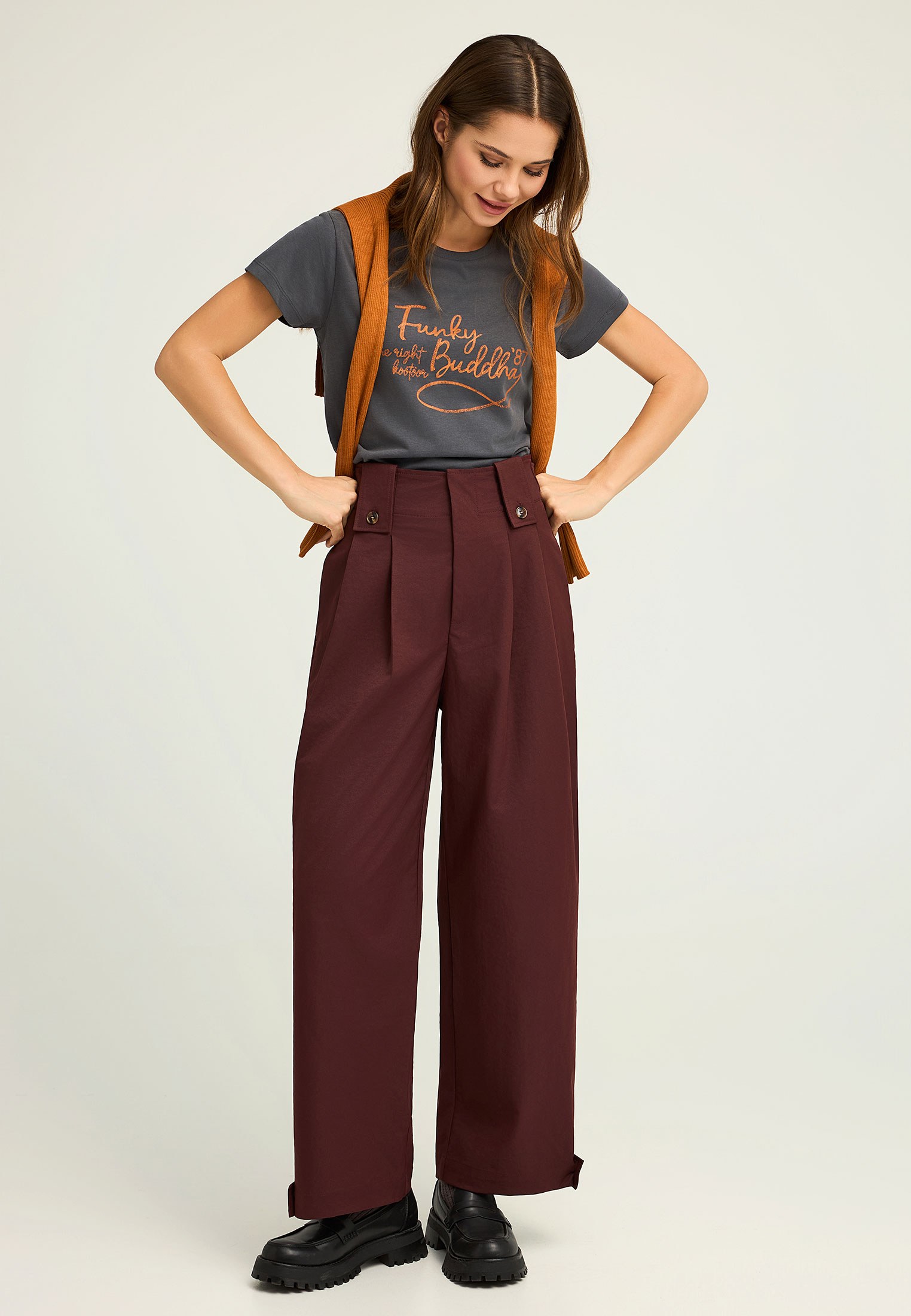 Women's Shirts Funky Buddha Gray