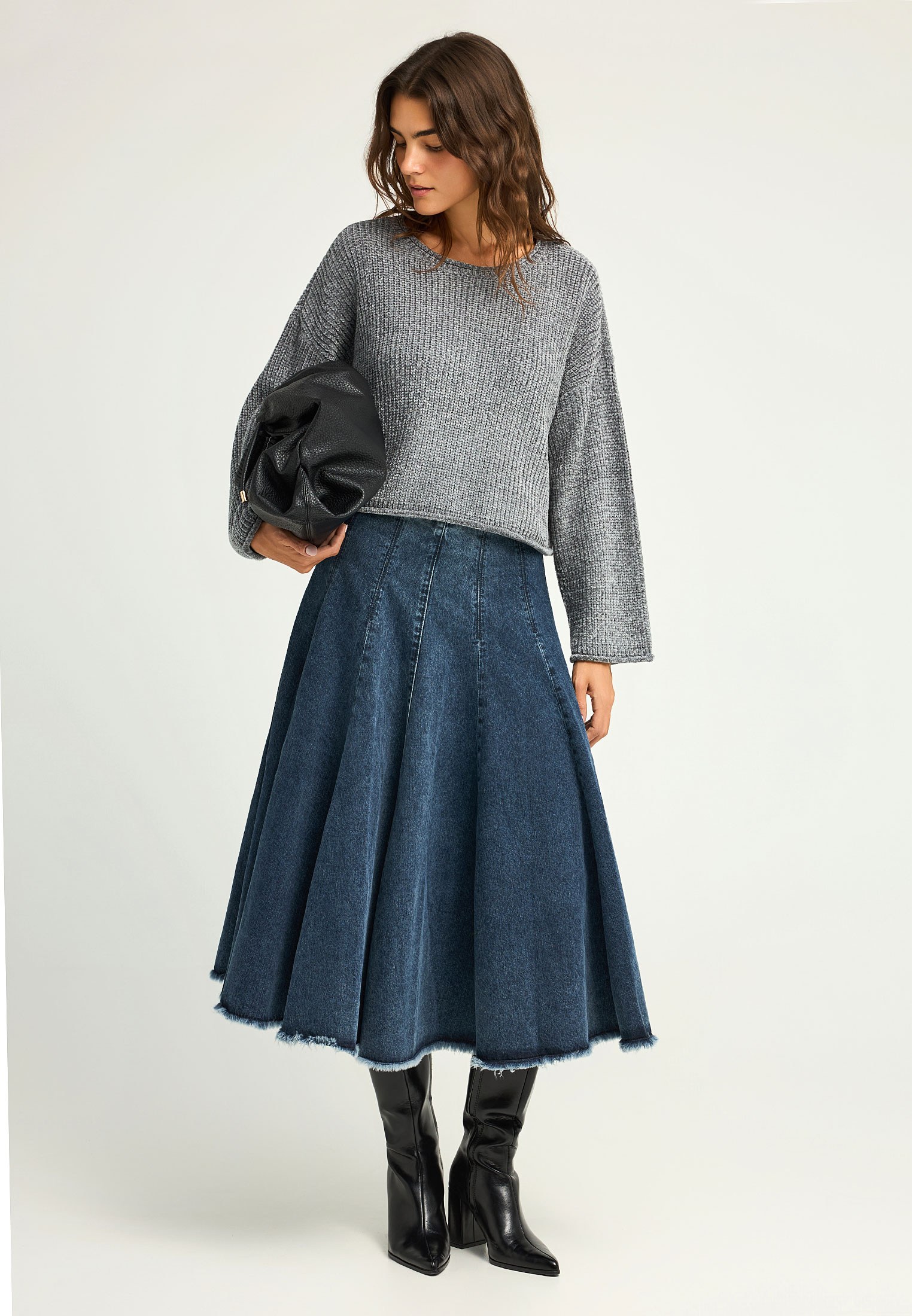 Women's Knitwear Funky Buddha Gray