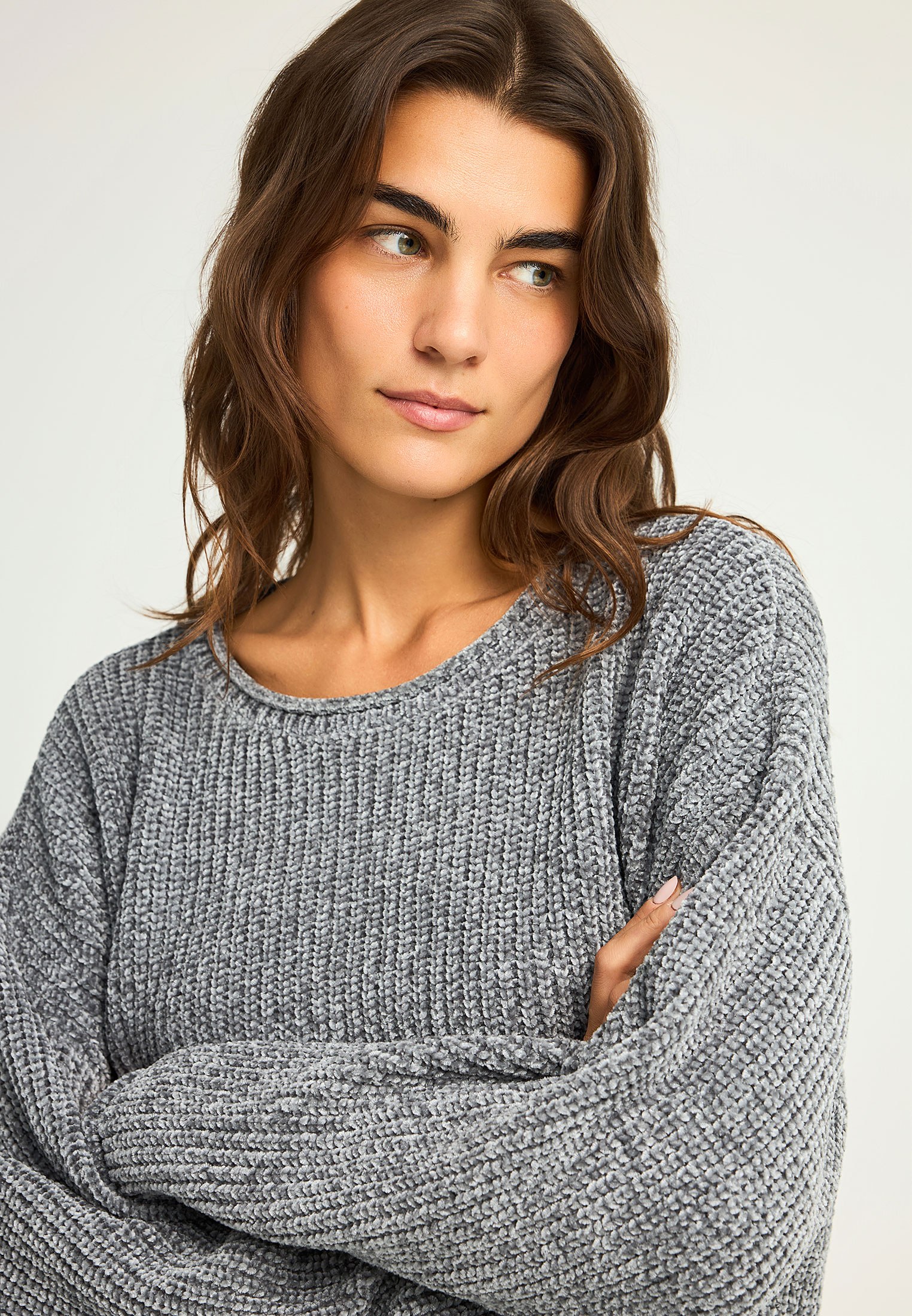 Women's Knitwear Funky Buddha Gray