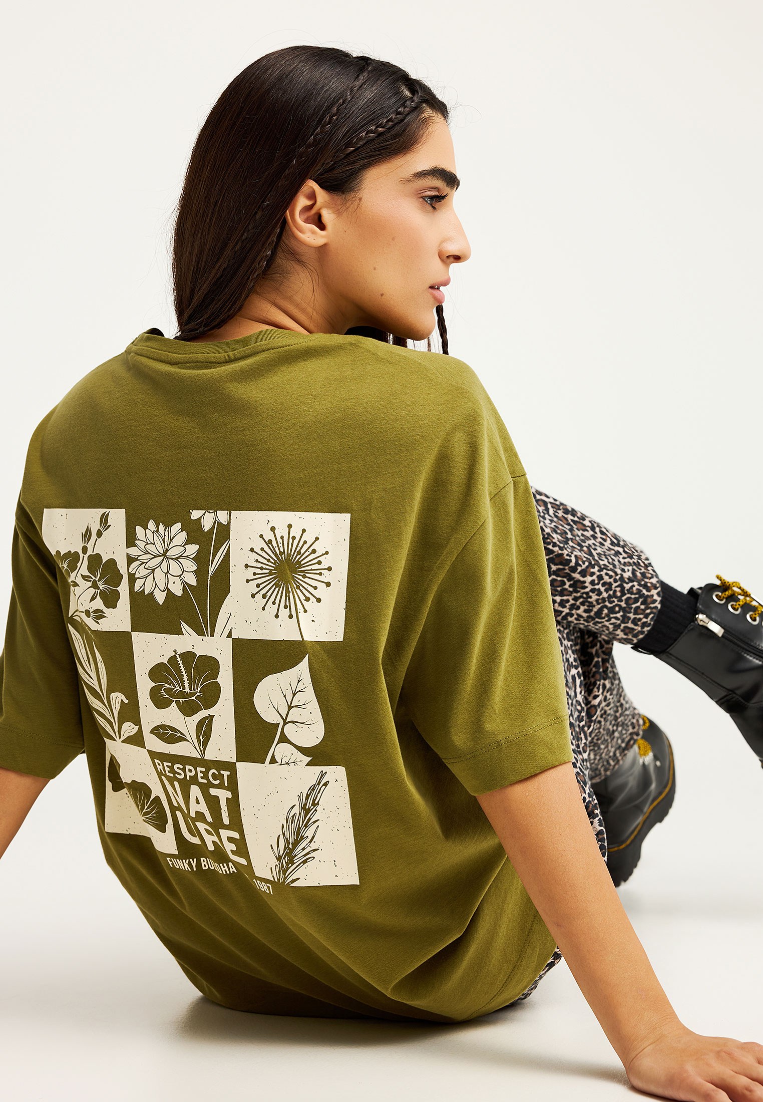 Women's Shirts Funky Buddha Olive