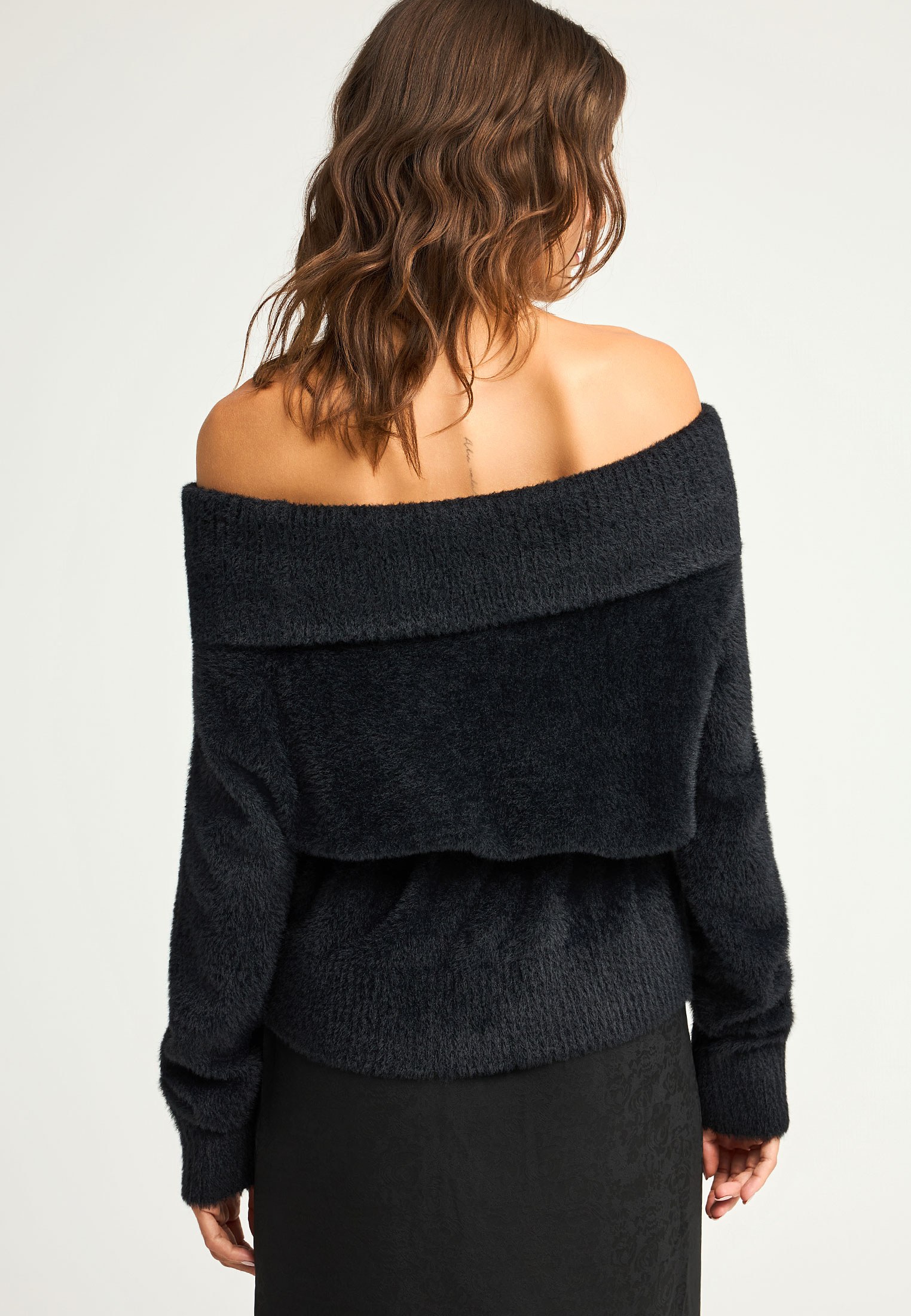 Πλεκτό teddy off shoulder