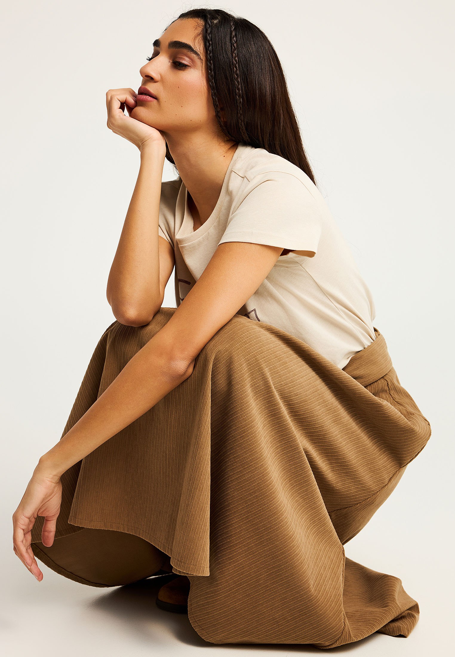 Women's Skirts Funky Buddha Brown