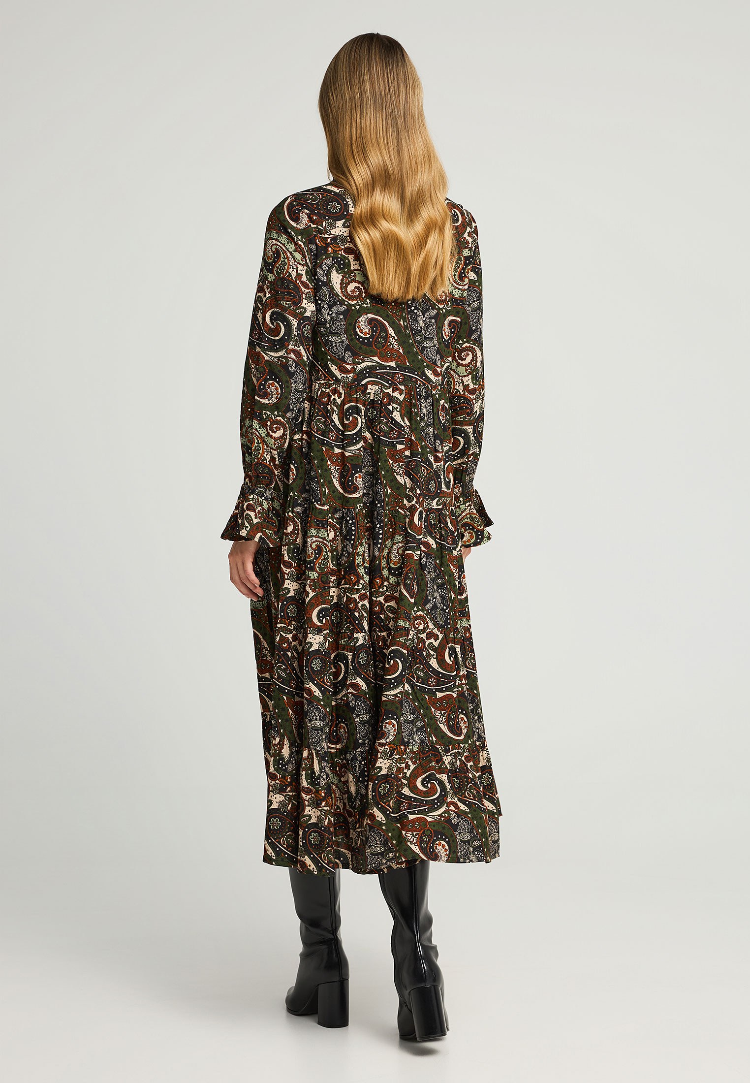 All over printed midi φόρεμα φωτογραφία