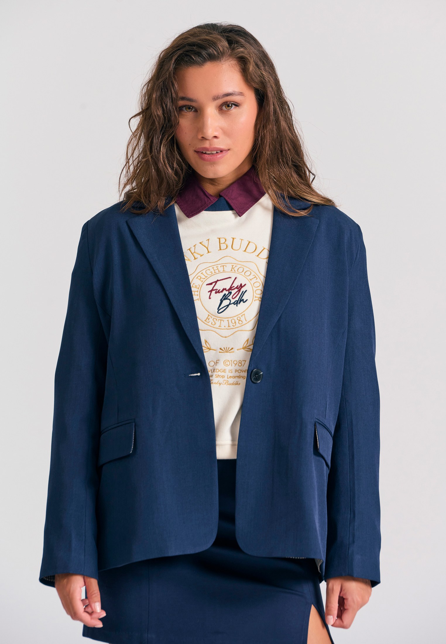 Women's Jackets Funky Buddha Navy