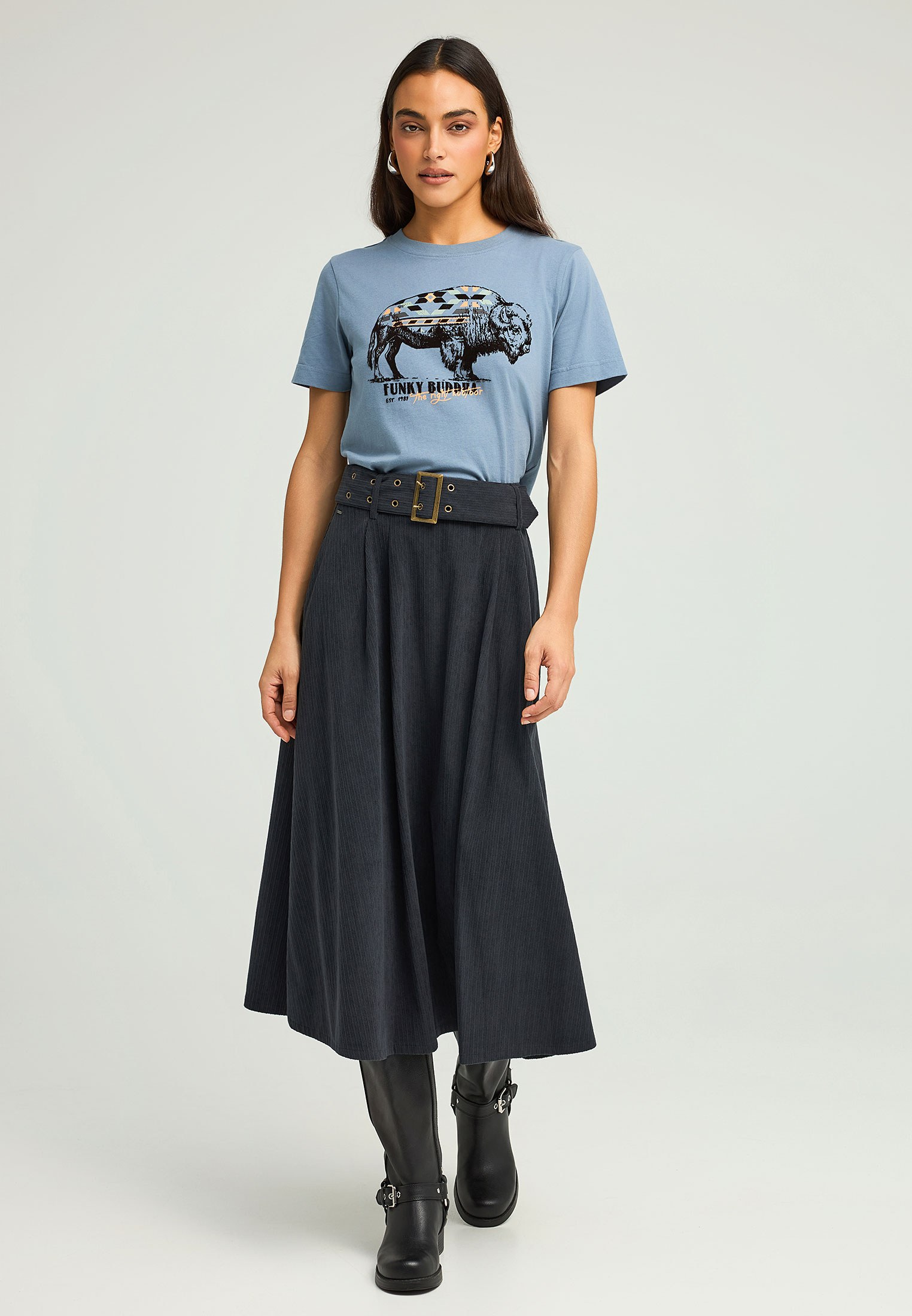 Women's Shirts Funky Buddha Blue