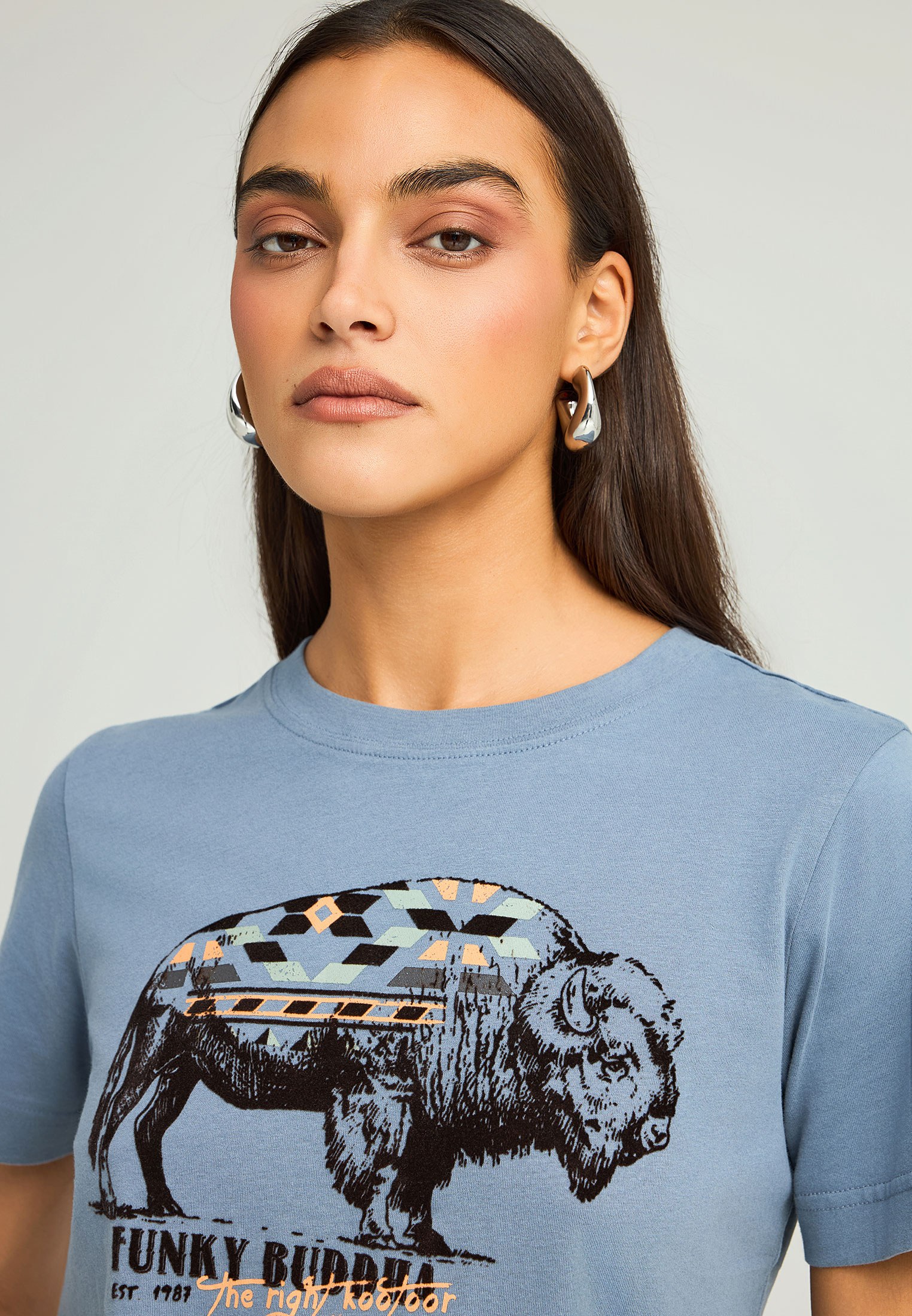 Women's Shirts Funky Buddha Blue