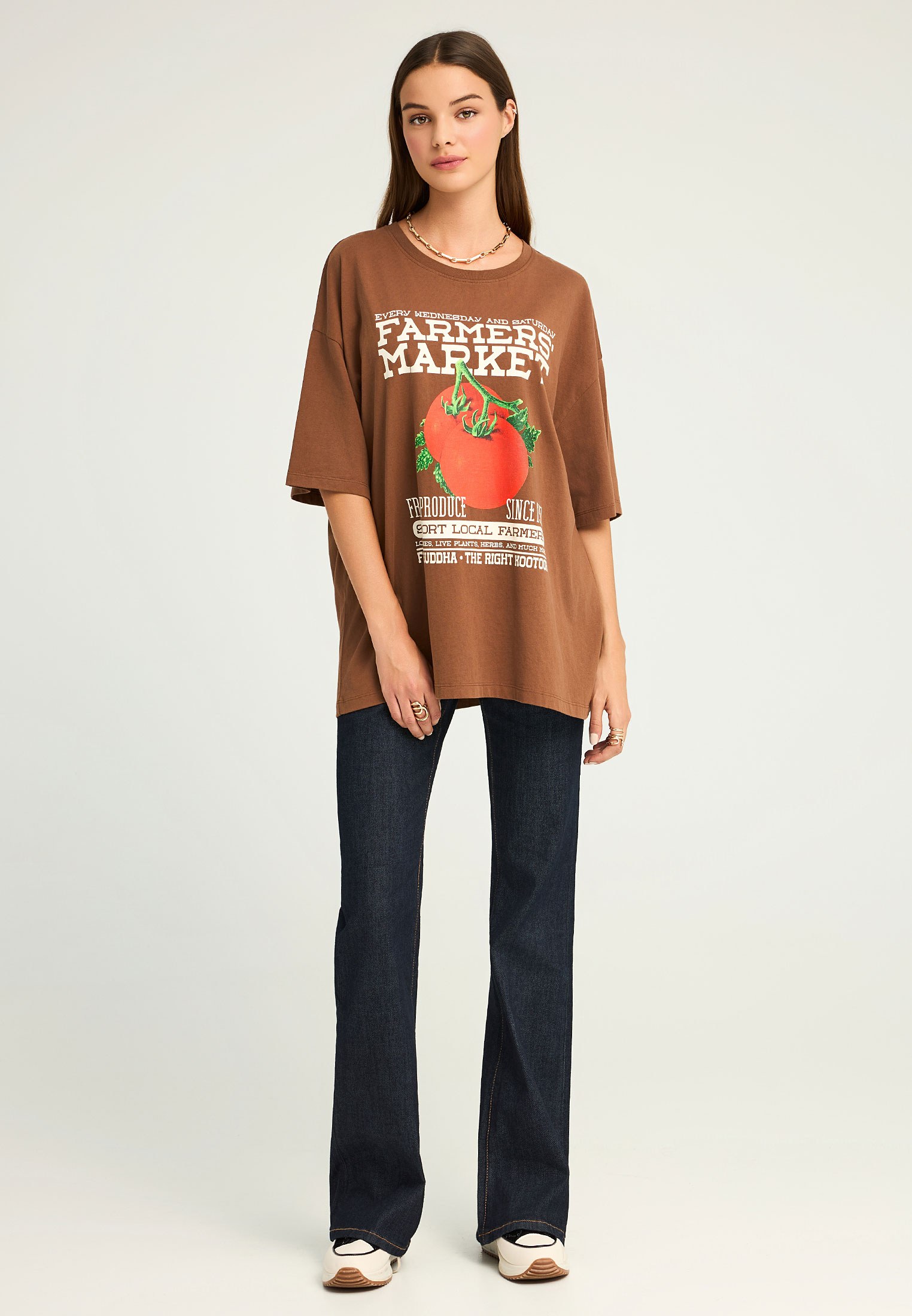 T-shirt με τύπωμα "Farmers' market"