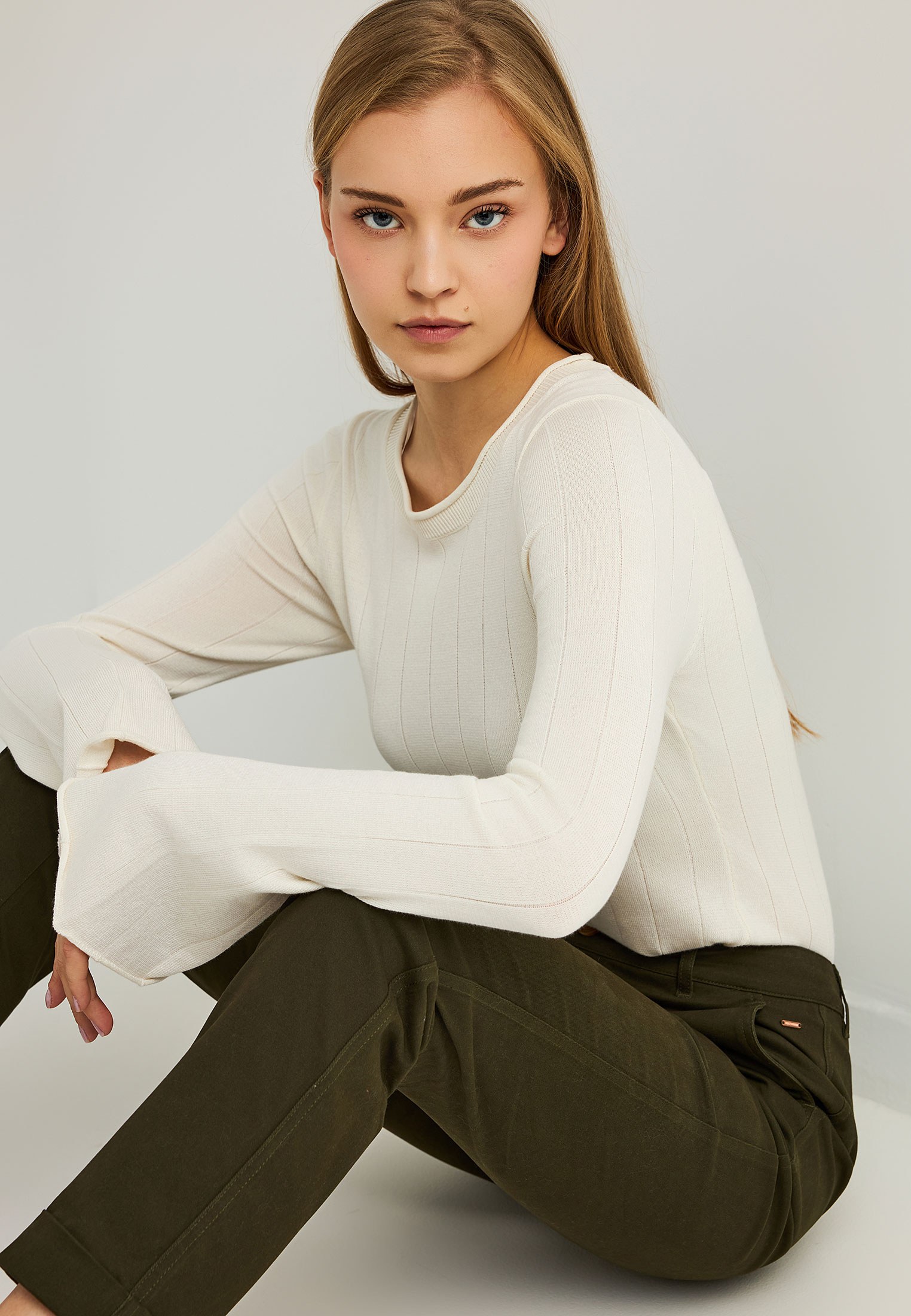 Women's Knitwear Funky Buddha White