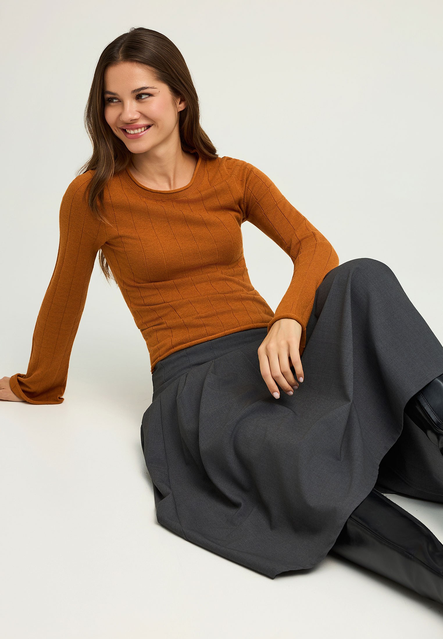 Women's Knitwear Funky Buddha Orange