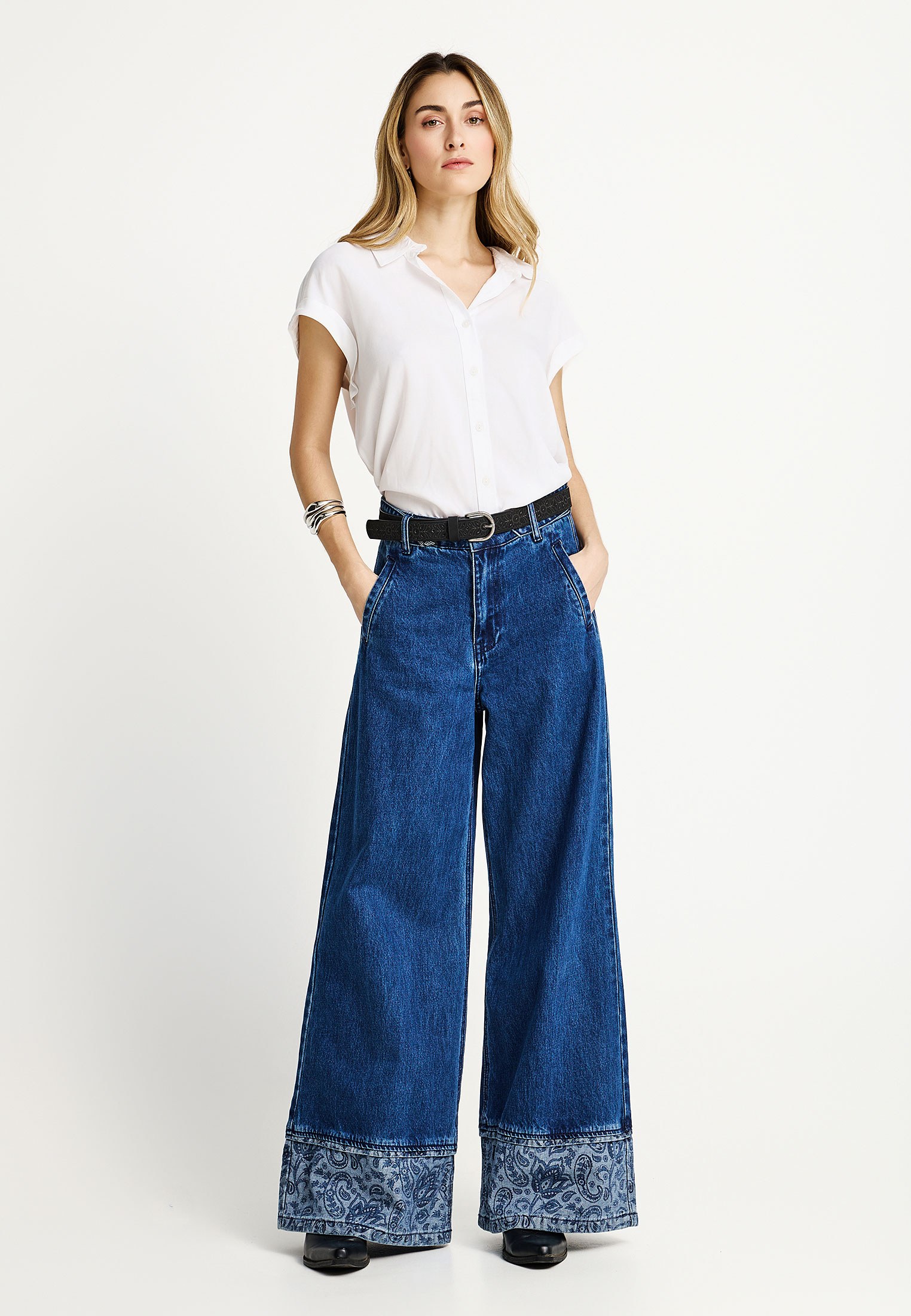 Women's Shirts Funky Buddha White