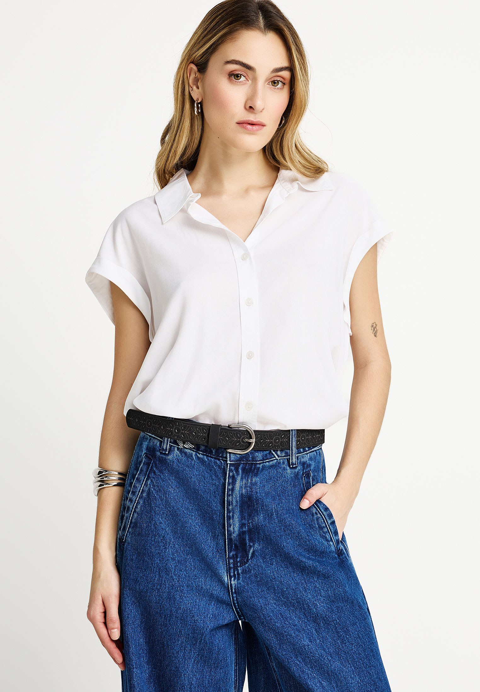 Women's Shirts Funky Buddha White