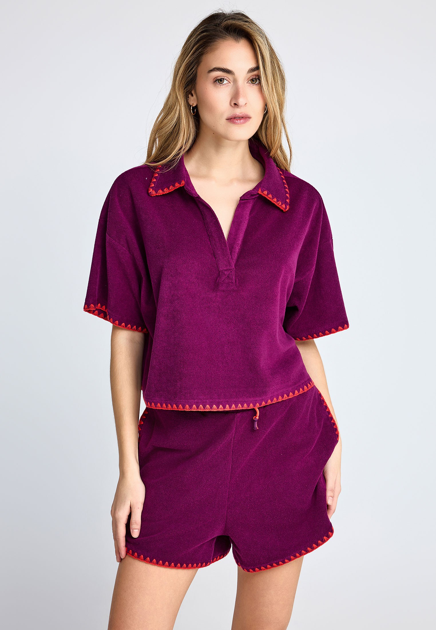 Γυναικεία πετσετέ μπλούζα πόλο