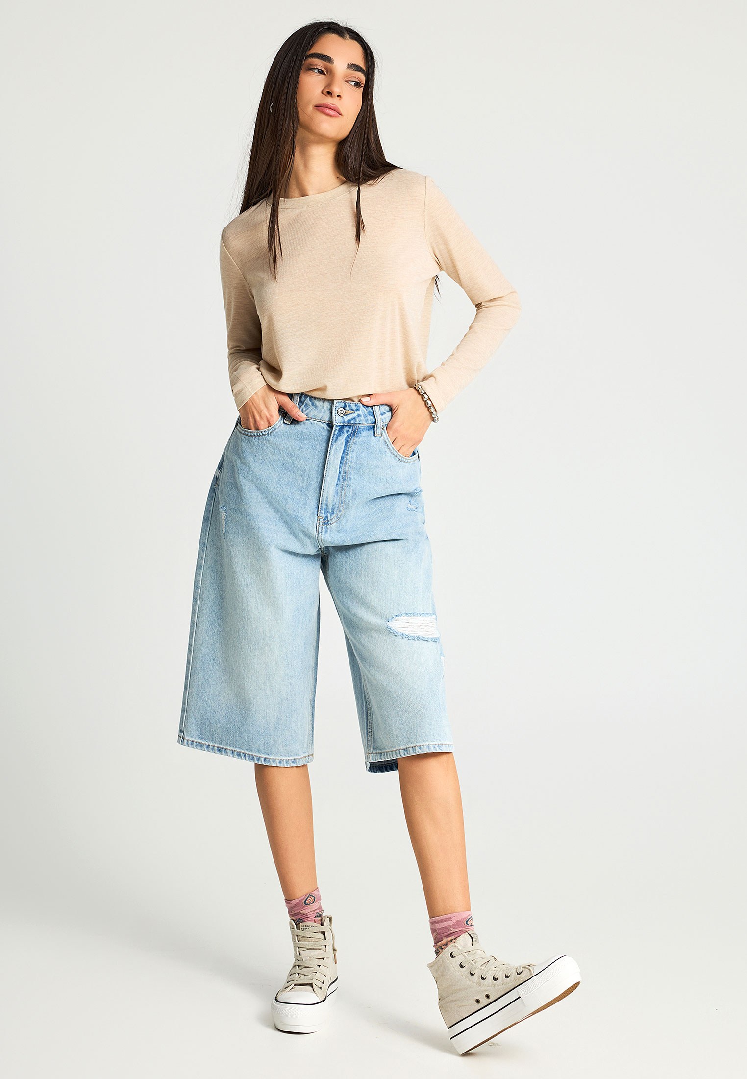 Women's Blouses Funky Buddha Beige