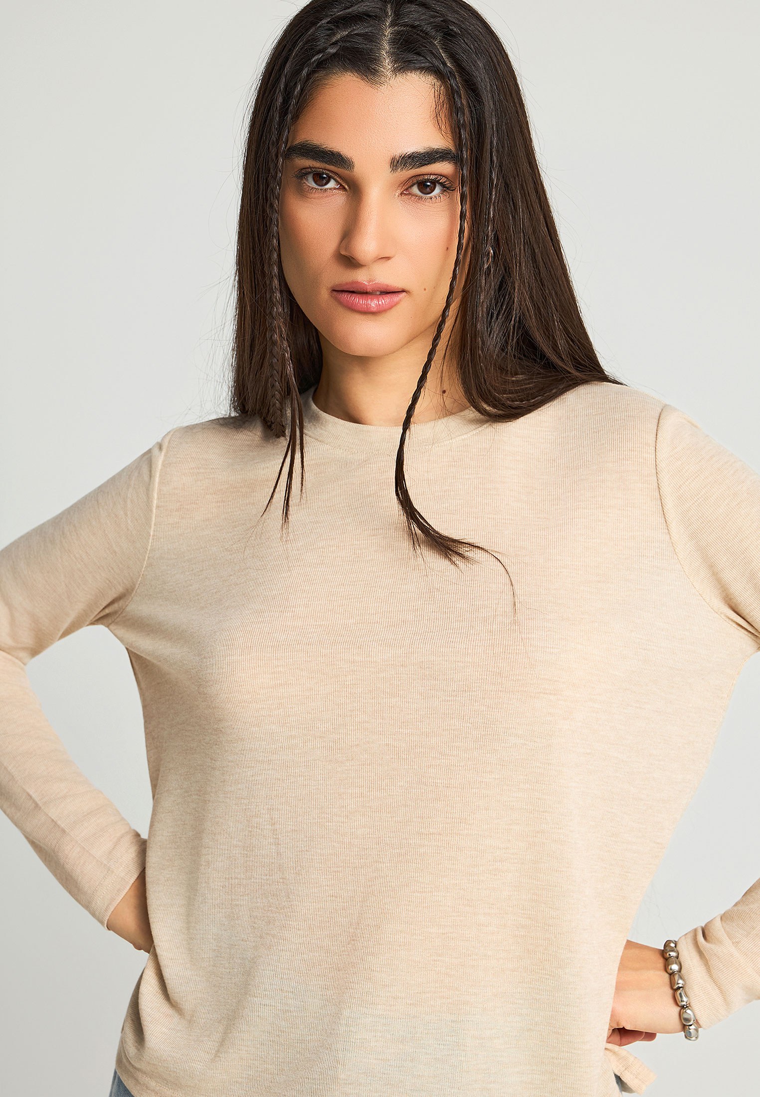 Women's Blouses Funky Buddha Beige