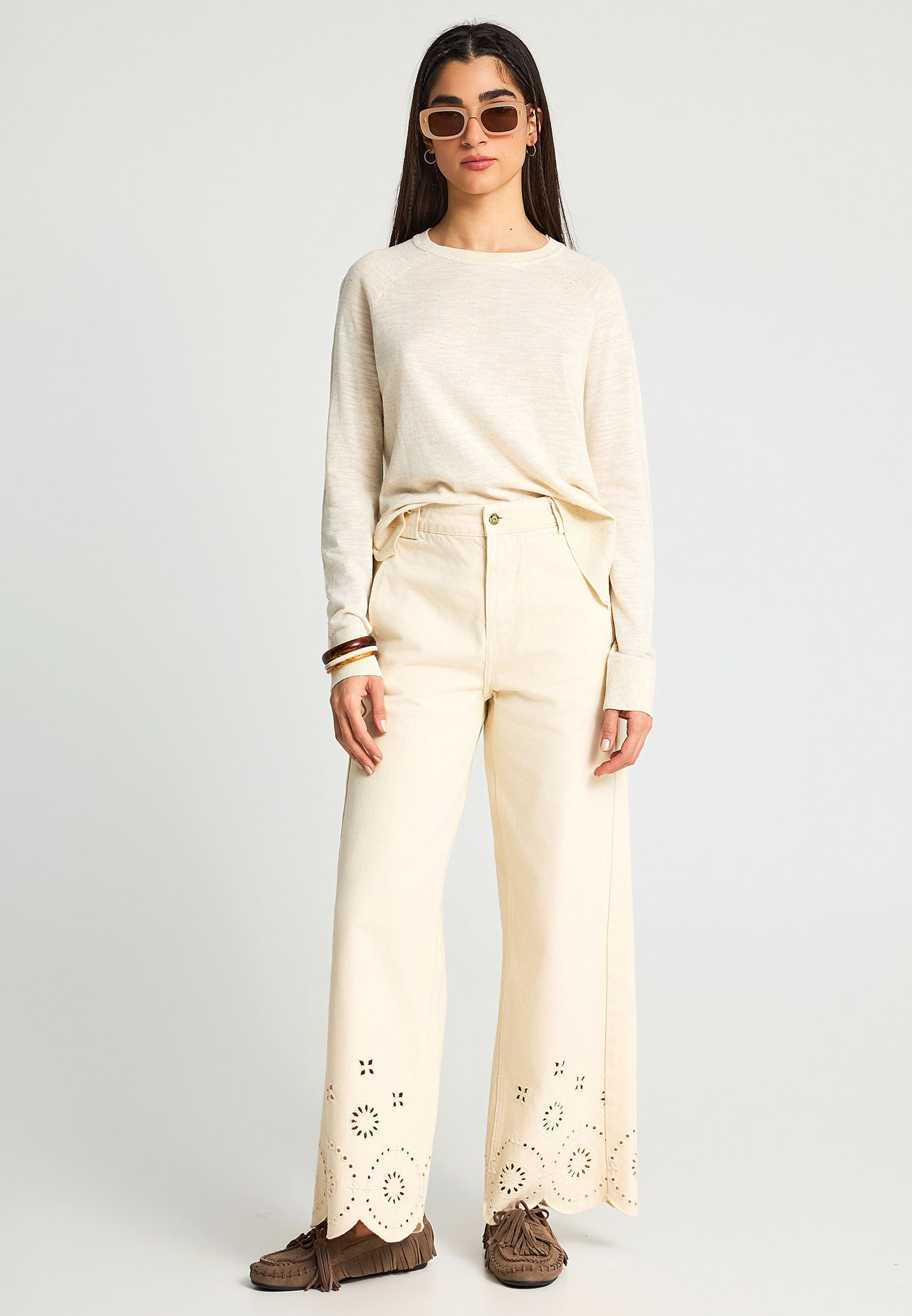 Women's Knitwear Funky Buddha White