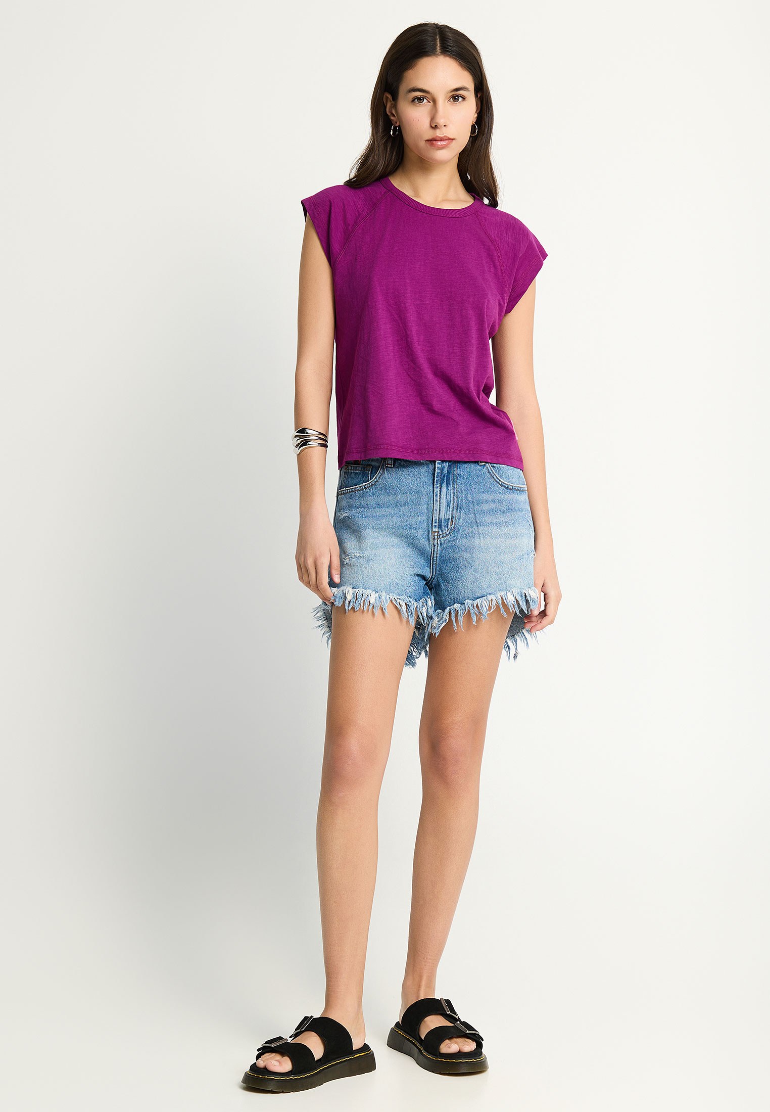 Women's T-Shirts Funky Buddha Purple