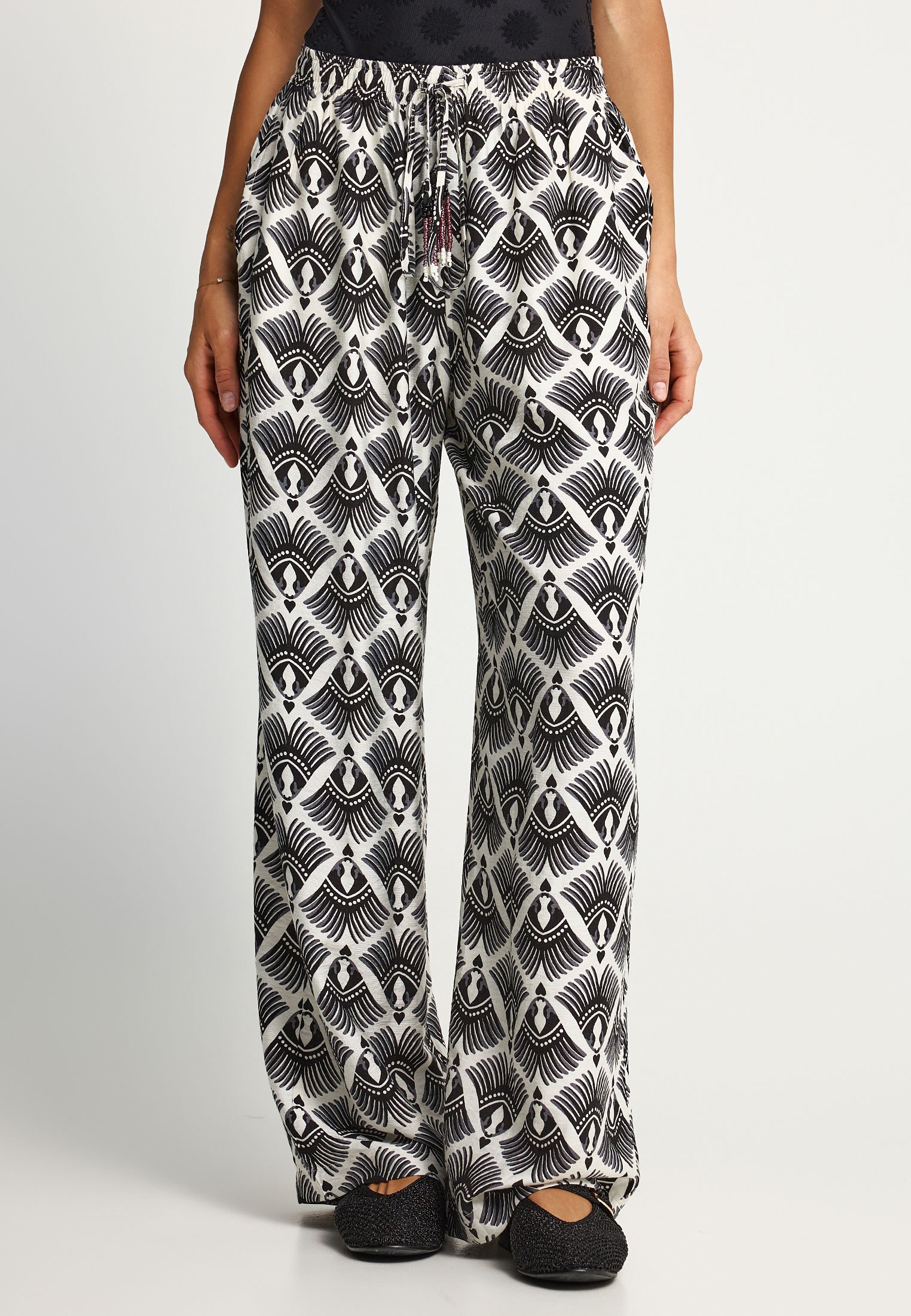 Γυναικεία wide leg παντελόνα