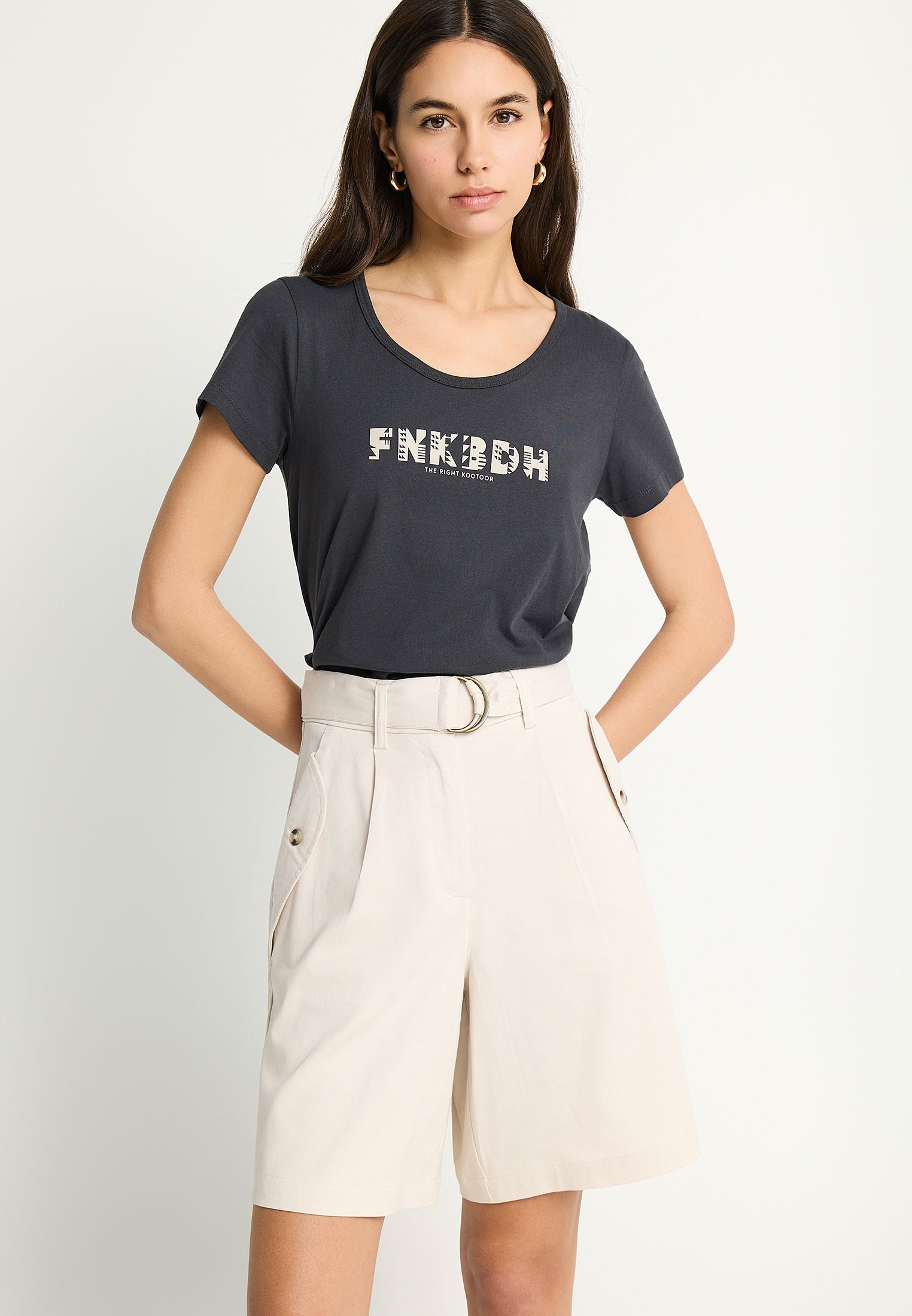 Women's Shorts Funky Buddha White