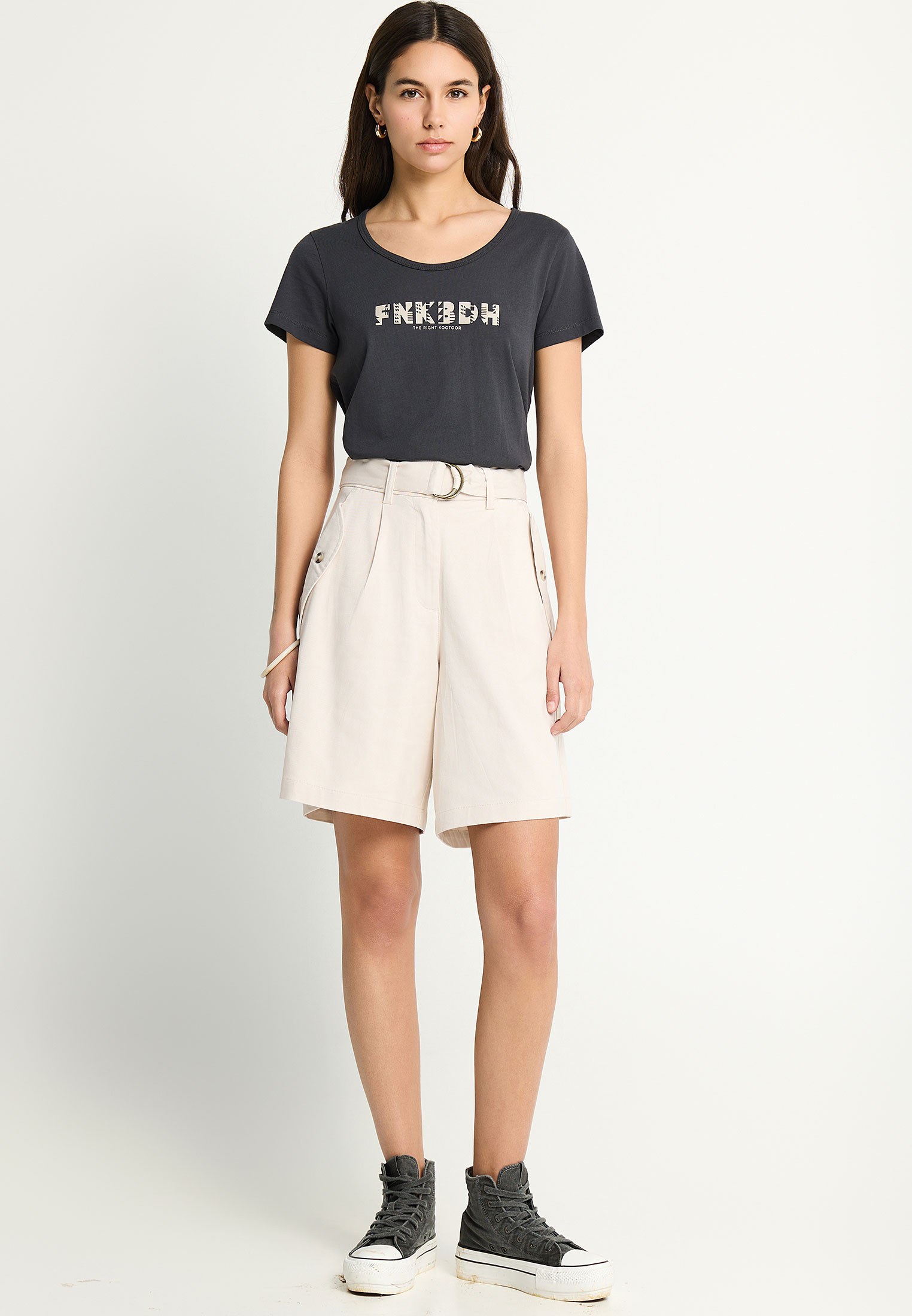 Women's Shorts Funky Buddha White